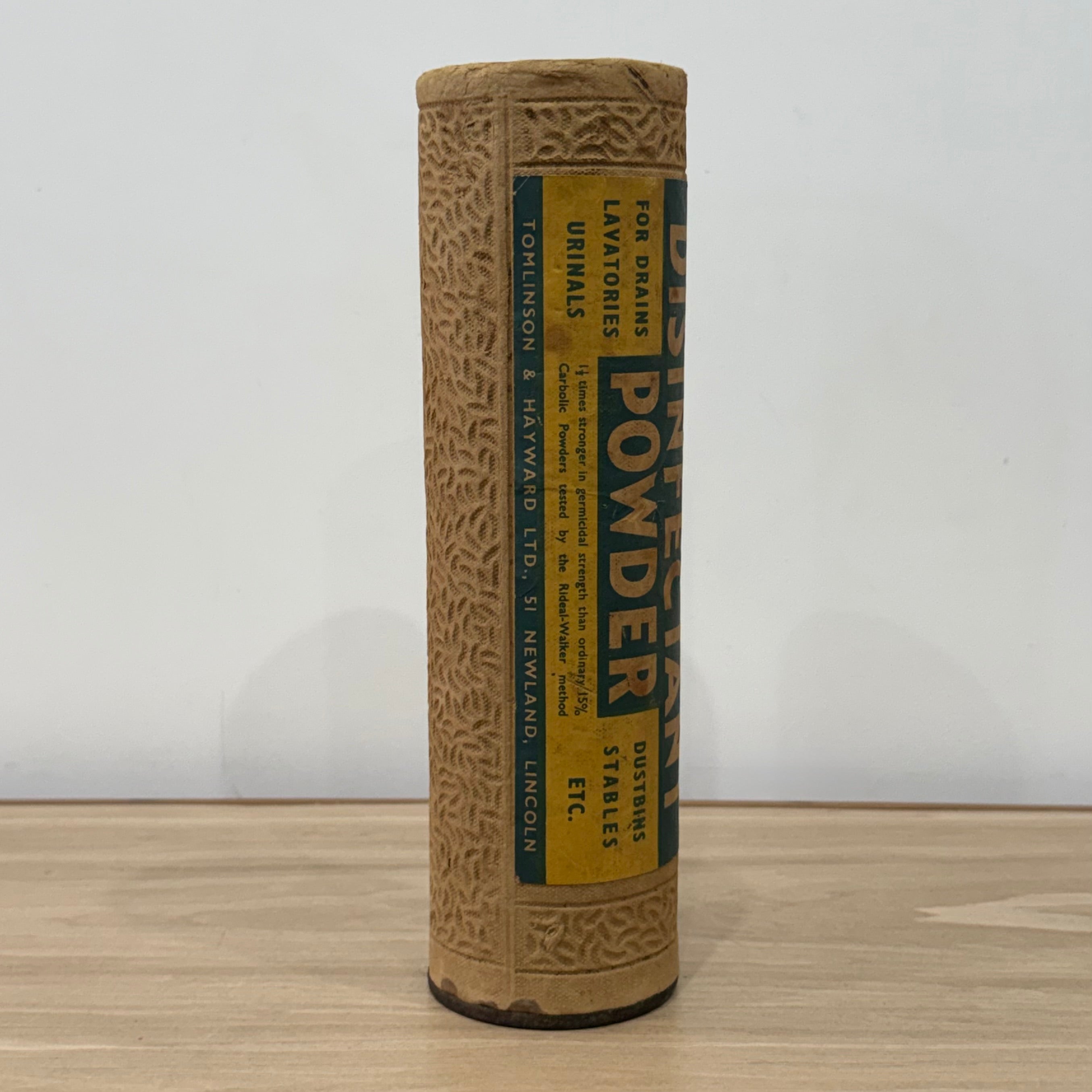Vintage Disinfectant Powder Shaker Tomlinson & Hayward Lincoln