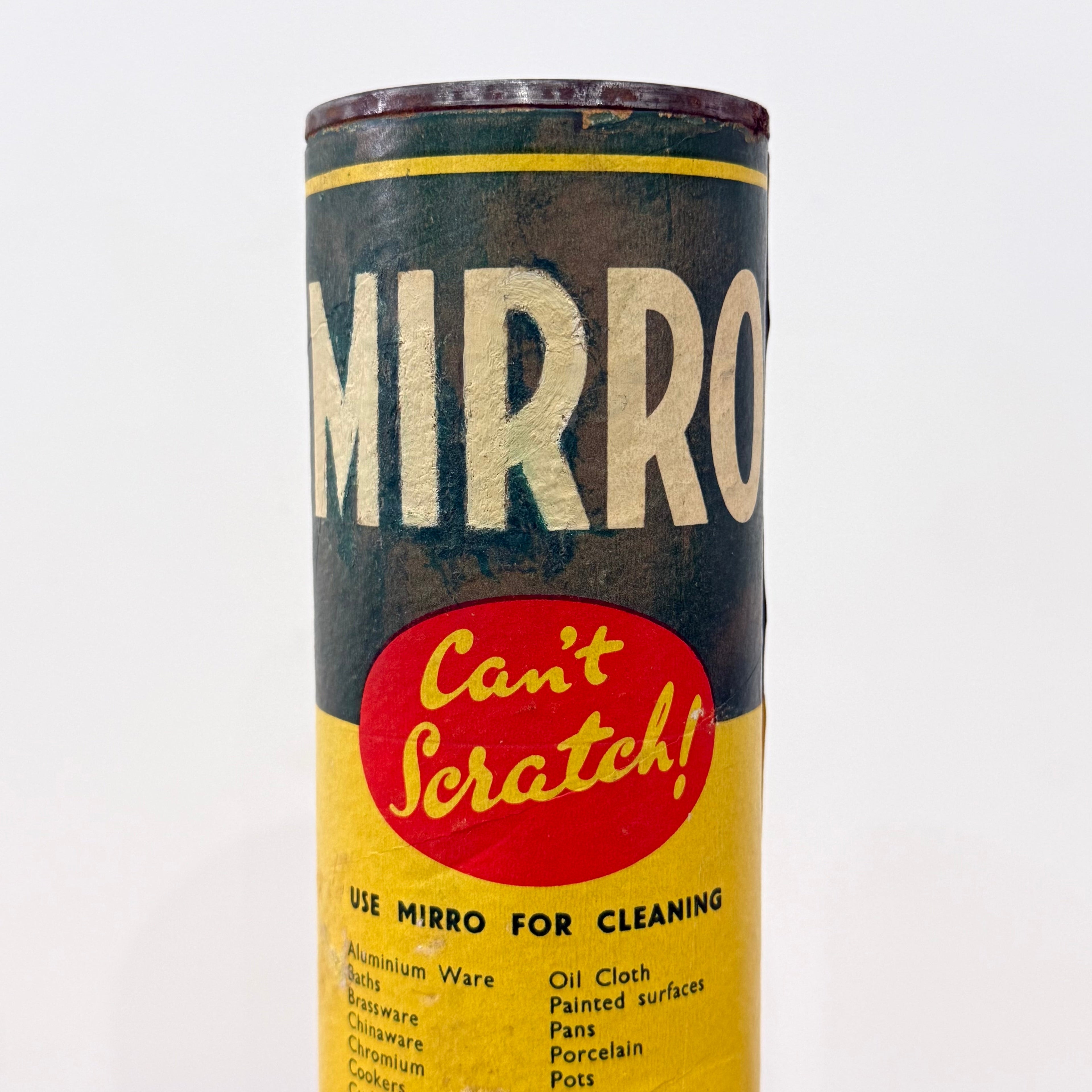 Vintage Mirro “Can’t Scratch” Cleanser Tin Thomas Hedley Newcastle