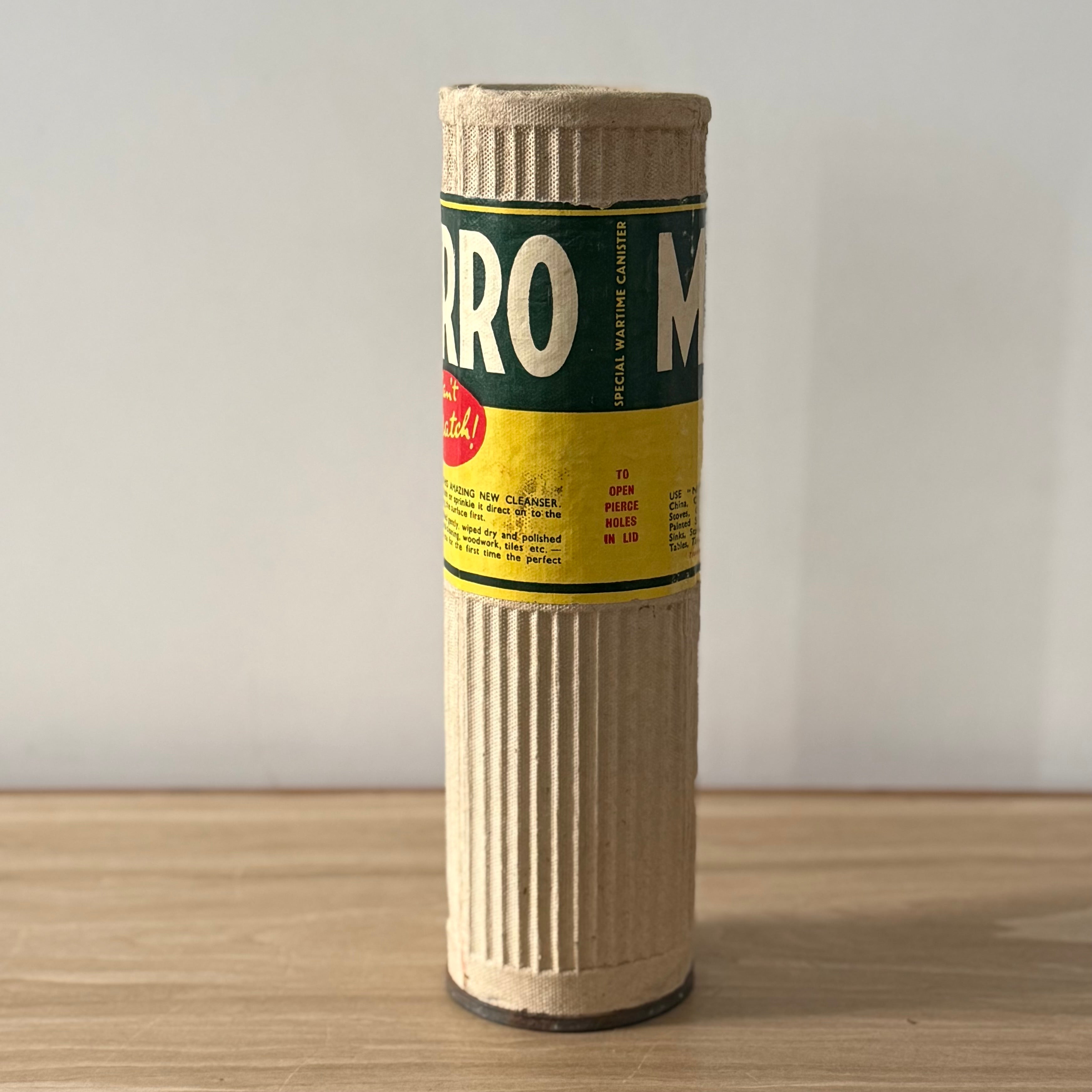 WWII Vintage Mirro Cleanser Special Wartime Canister