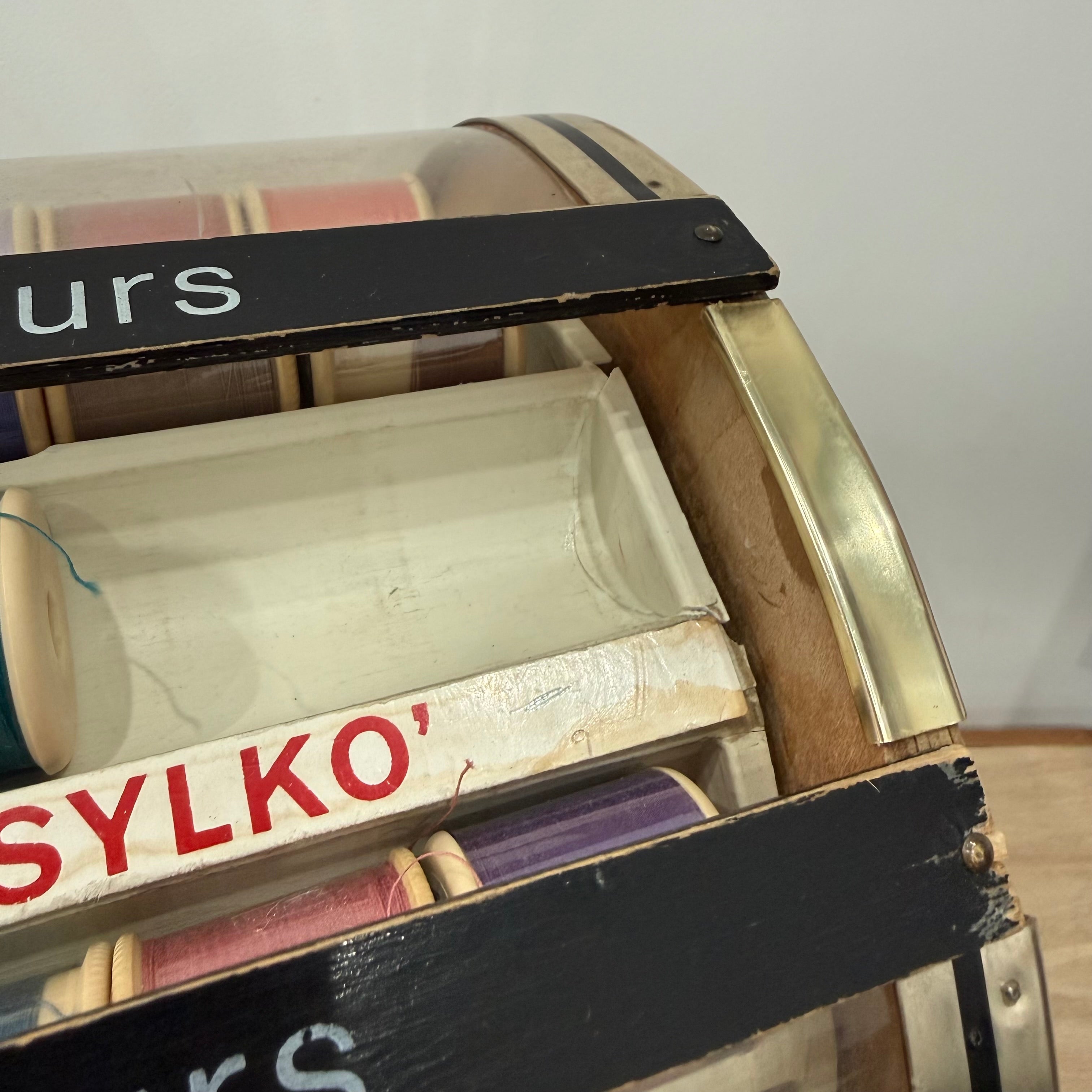 Vintage Dewhurst’s Sylko Rotating Thread Shop Display Carousel 350 Colours