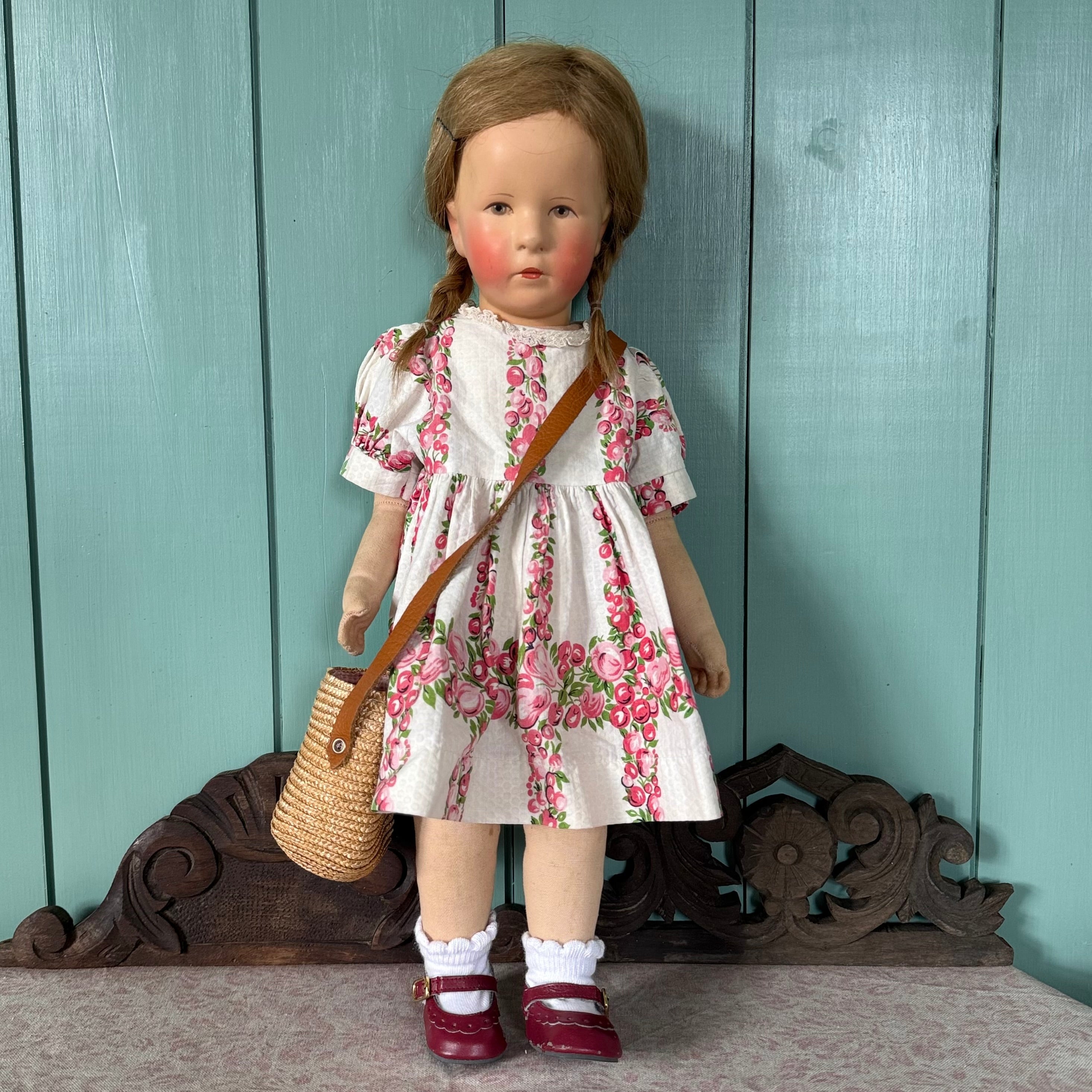 Vintage Käthe Kruse Doll 1779 Plastic Head Cloth Body 50cm