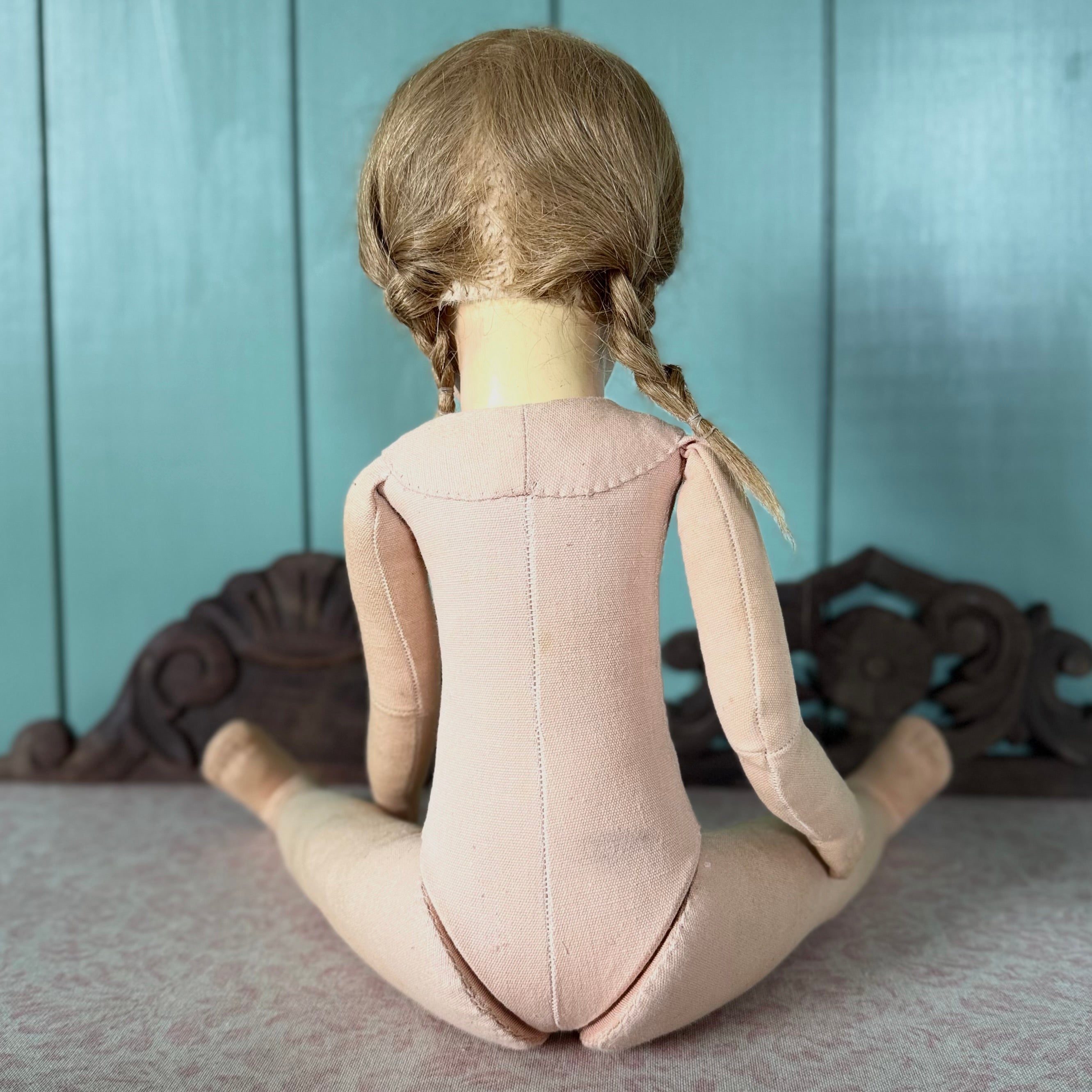 Vintage Käthe Kruse Doll 1779 Plastic Head Cloth Body 50cm