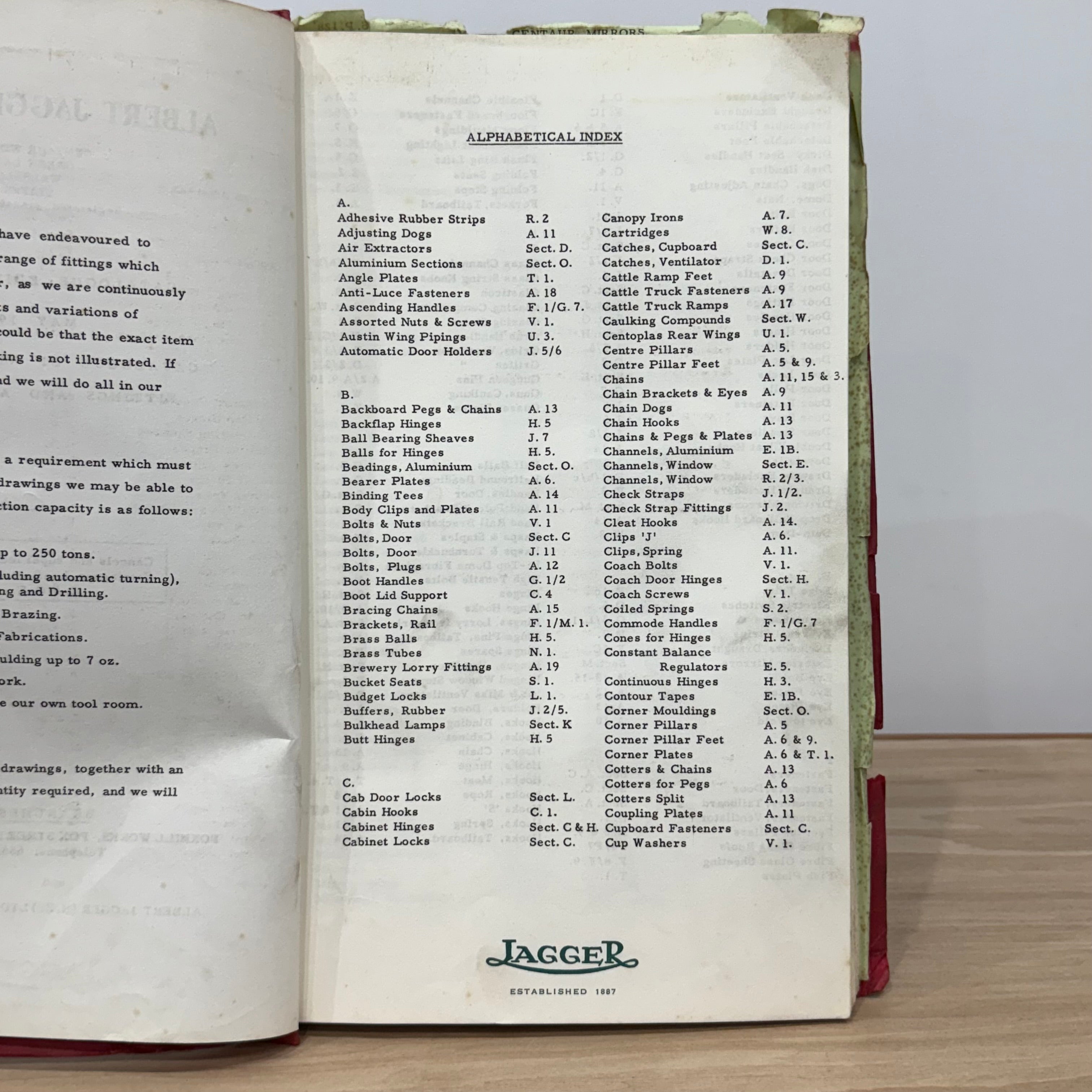 Albert Jagger Vehicle Body Fittings Catalogue 1973 Commercial Parts