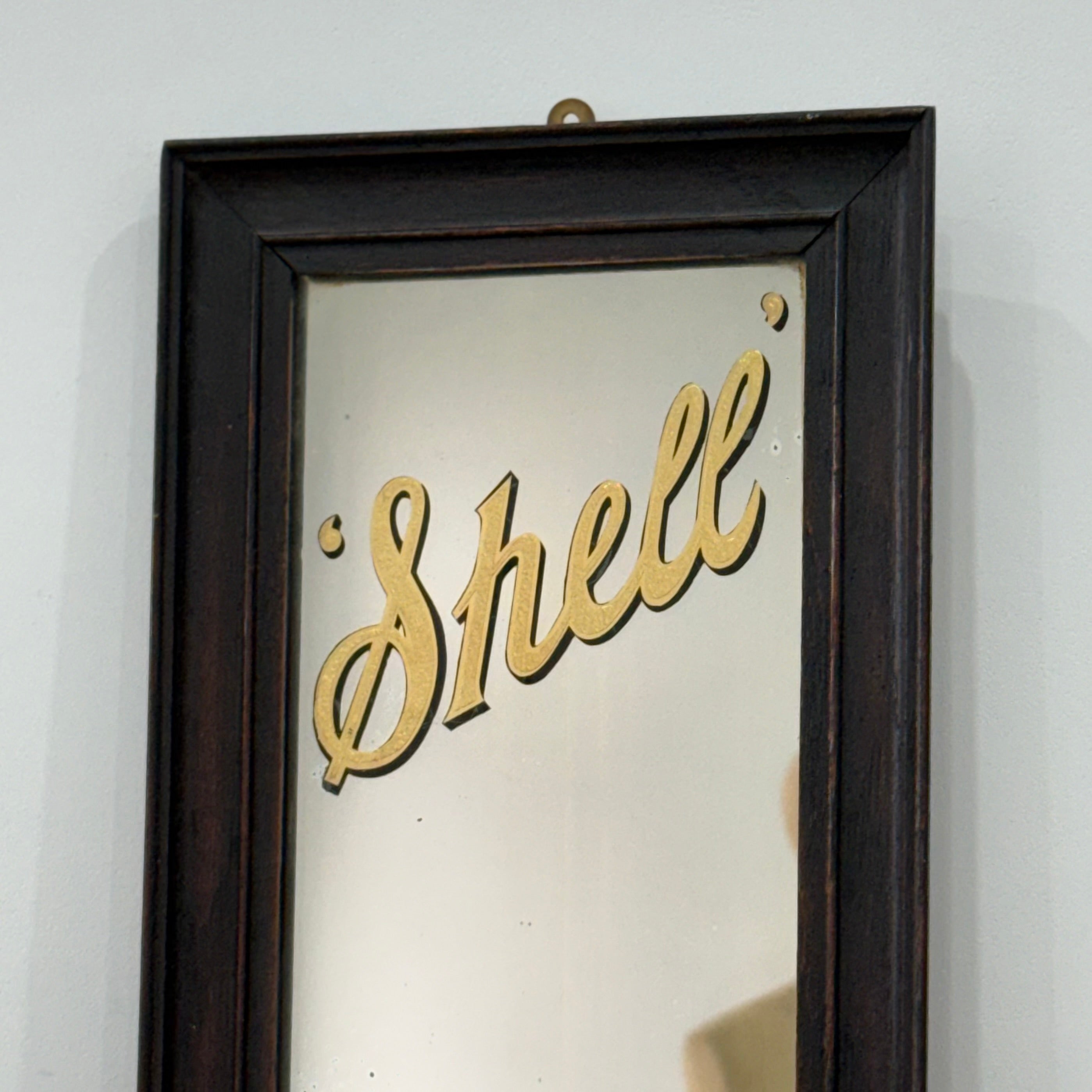 Vintage Shell Petrol Advertising Mirror Royal Warrant British Petroleum BP 1930s