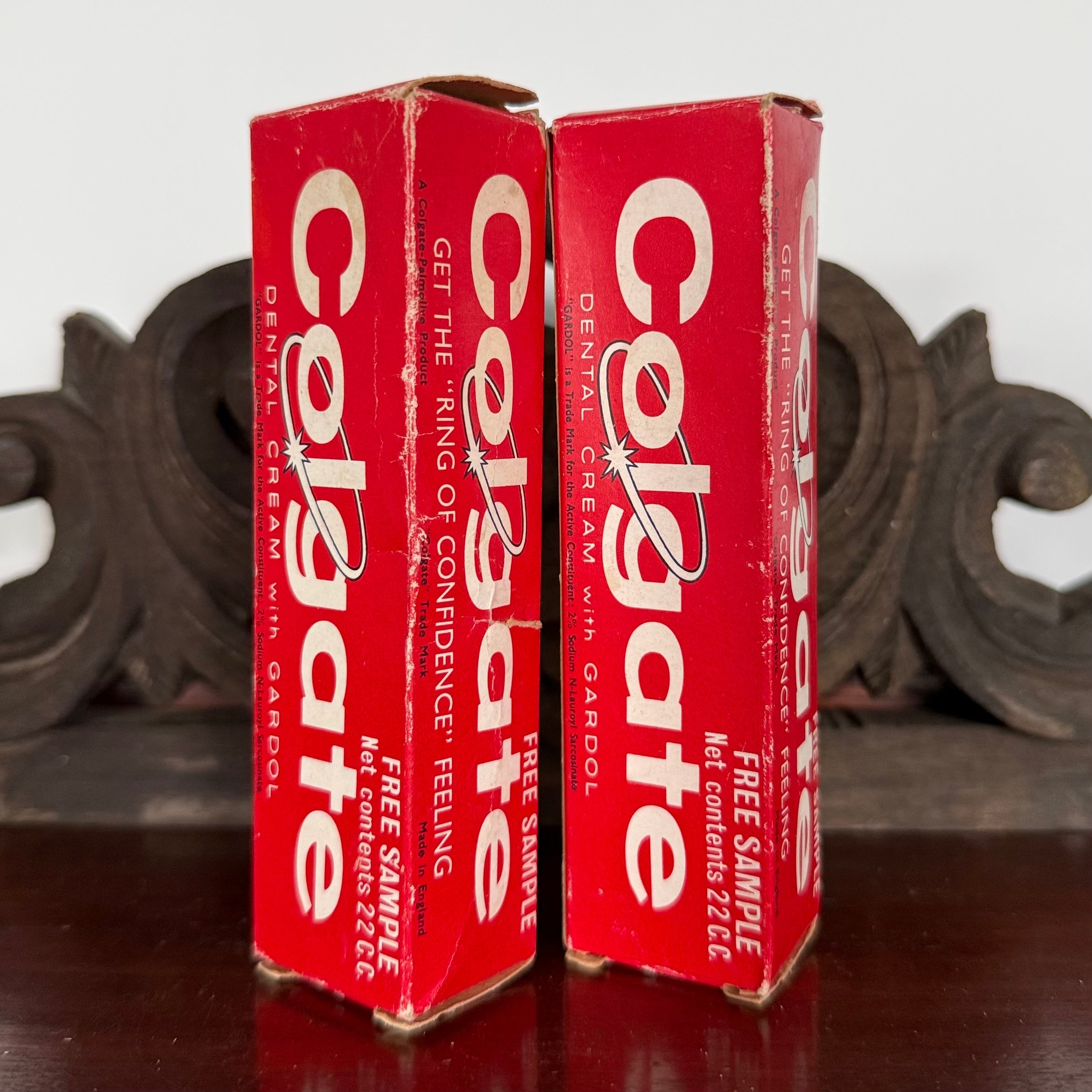 Vintage Dental Advertising Lot Colgate Gibbs False Teeth Toothbrush
