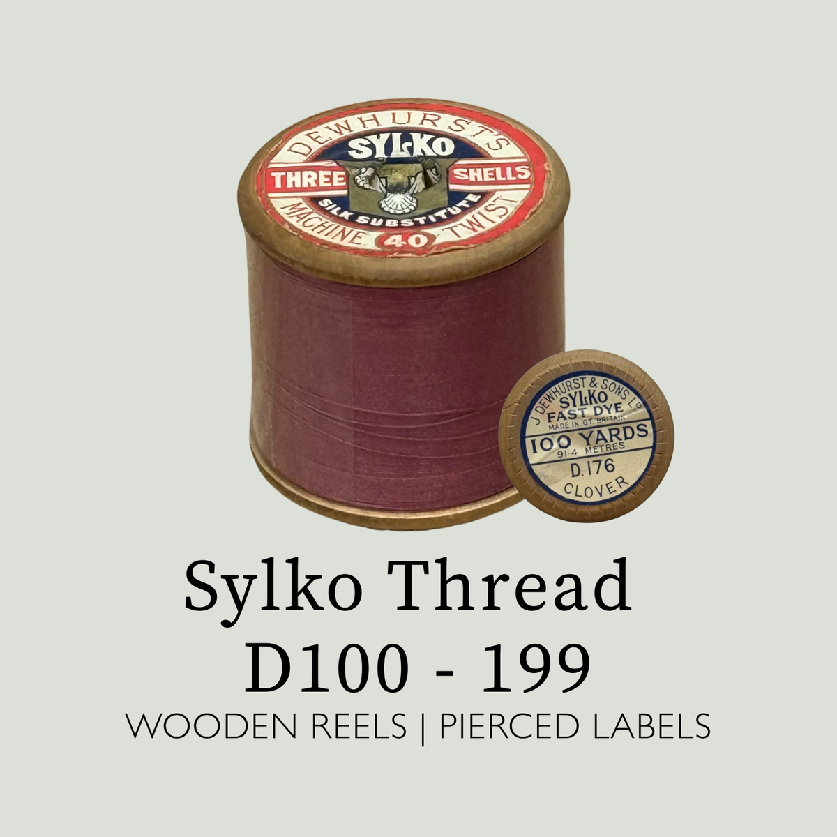Dewhurst Sylko - Wooden Reels - Pierced D100-199