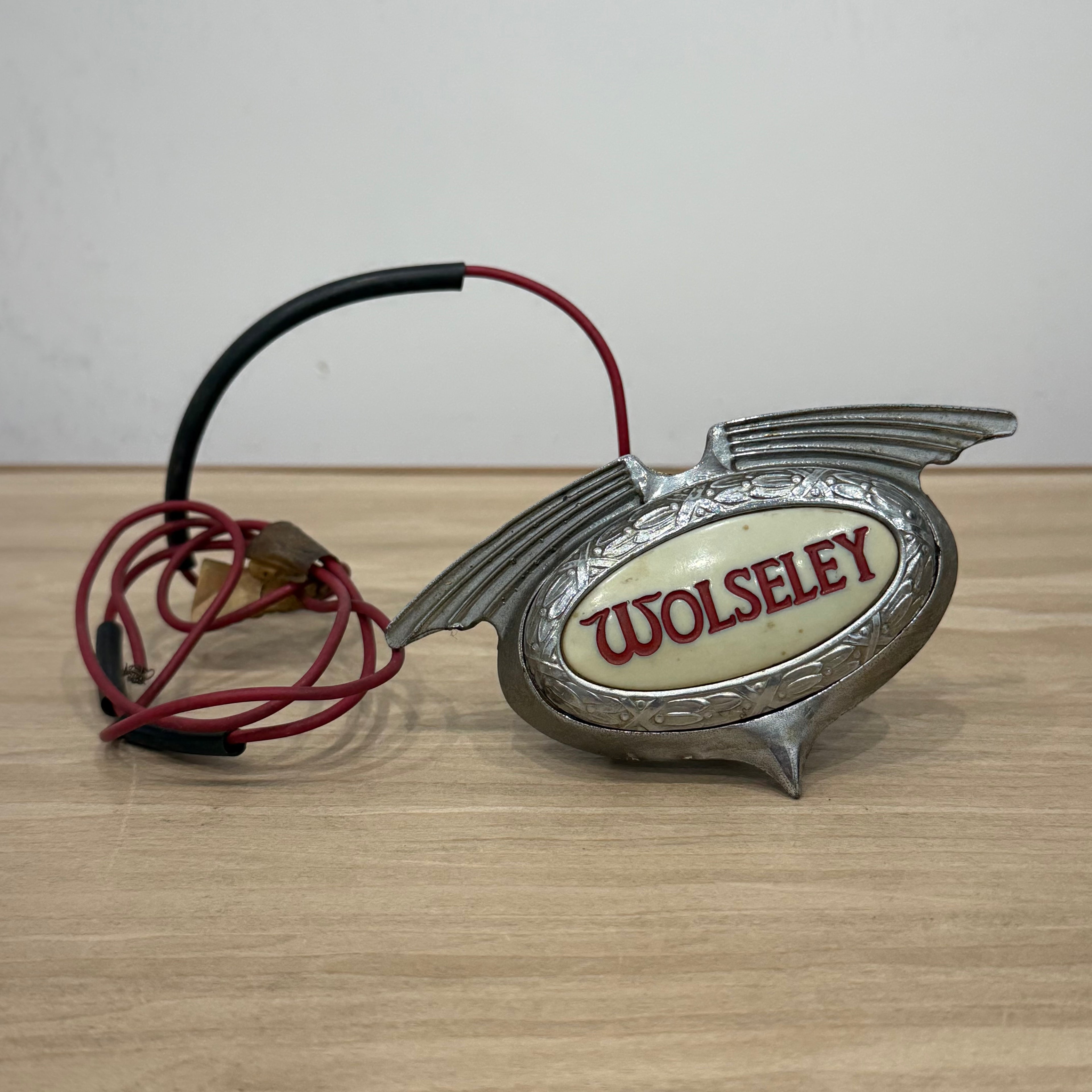 Vintage Wolseley Illuminated Car Badge Bonnet Light c.1930s