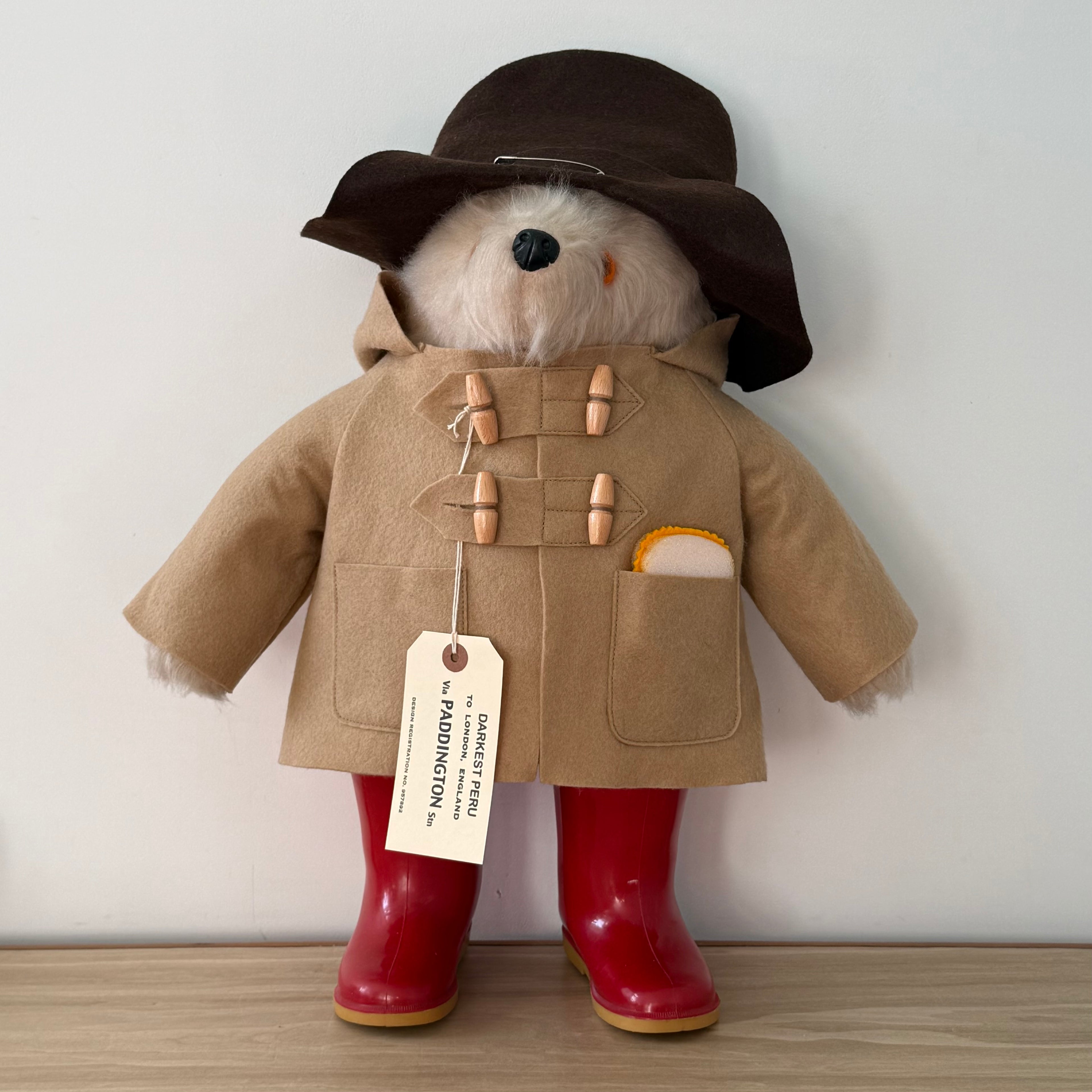 Vintage Gabrielle Designs Paddington Bear 46cm 1970s England Label