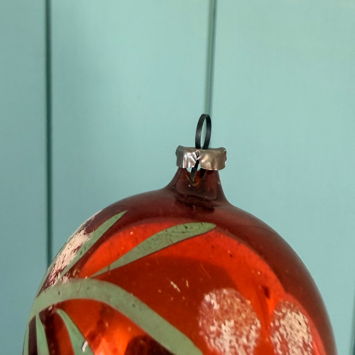 Boxed Set of 12 Vintage Glass Christmas Baubles