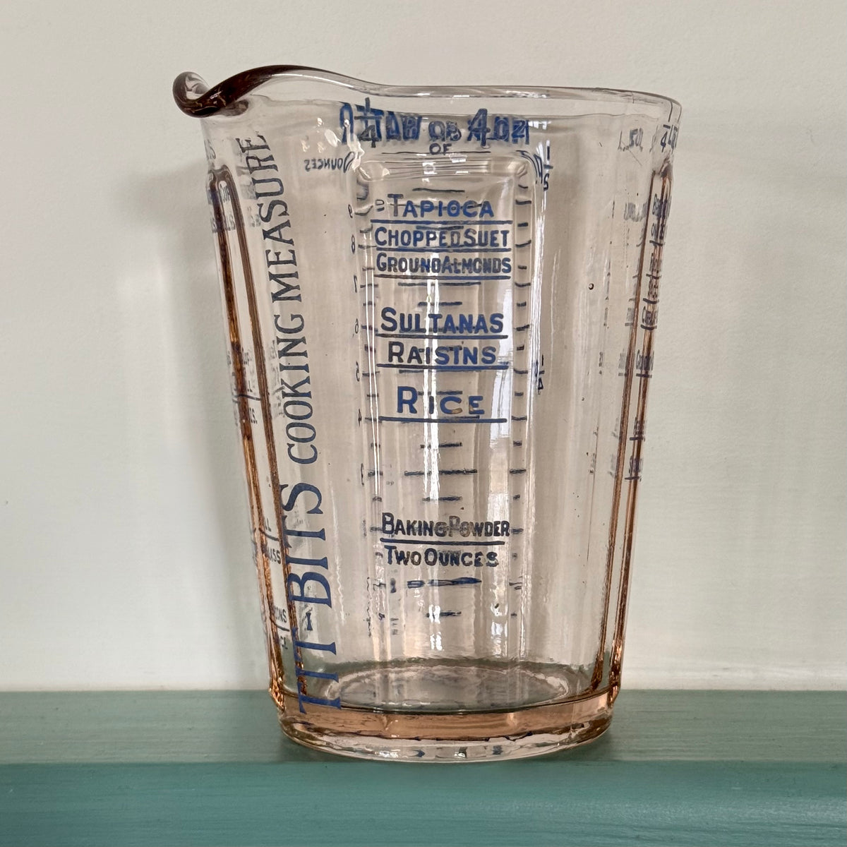 Antique Tit-Bits Do-Well Glass Cooking Measure – c.1920s