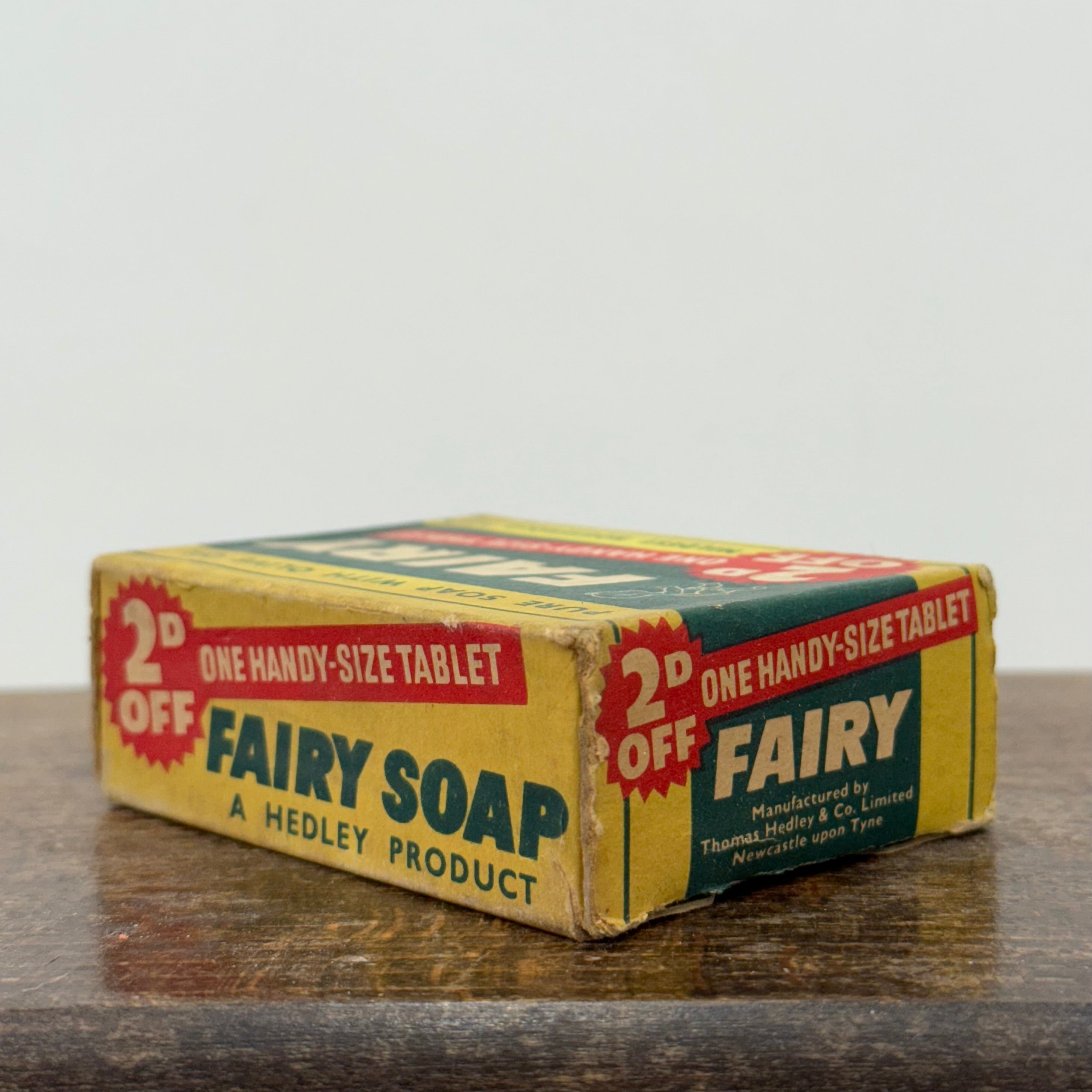 Vintage Fairy Soap Boxed Green Bar Thomas Hedley 1940s Advertising Display