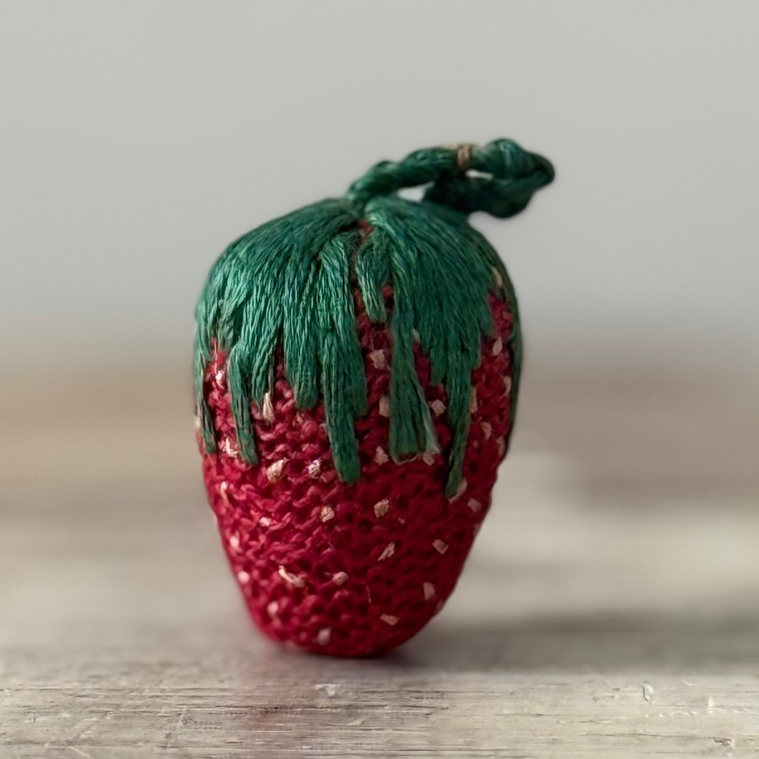 Antique Small Hand-Worked Strawberry Emery
