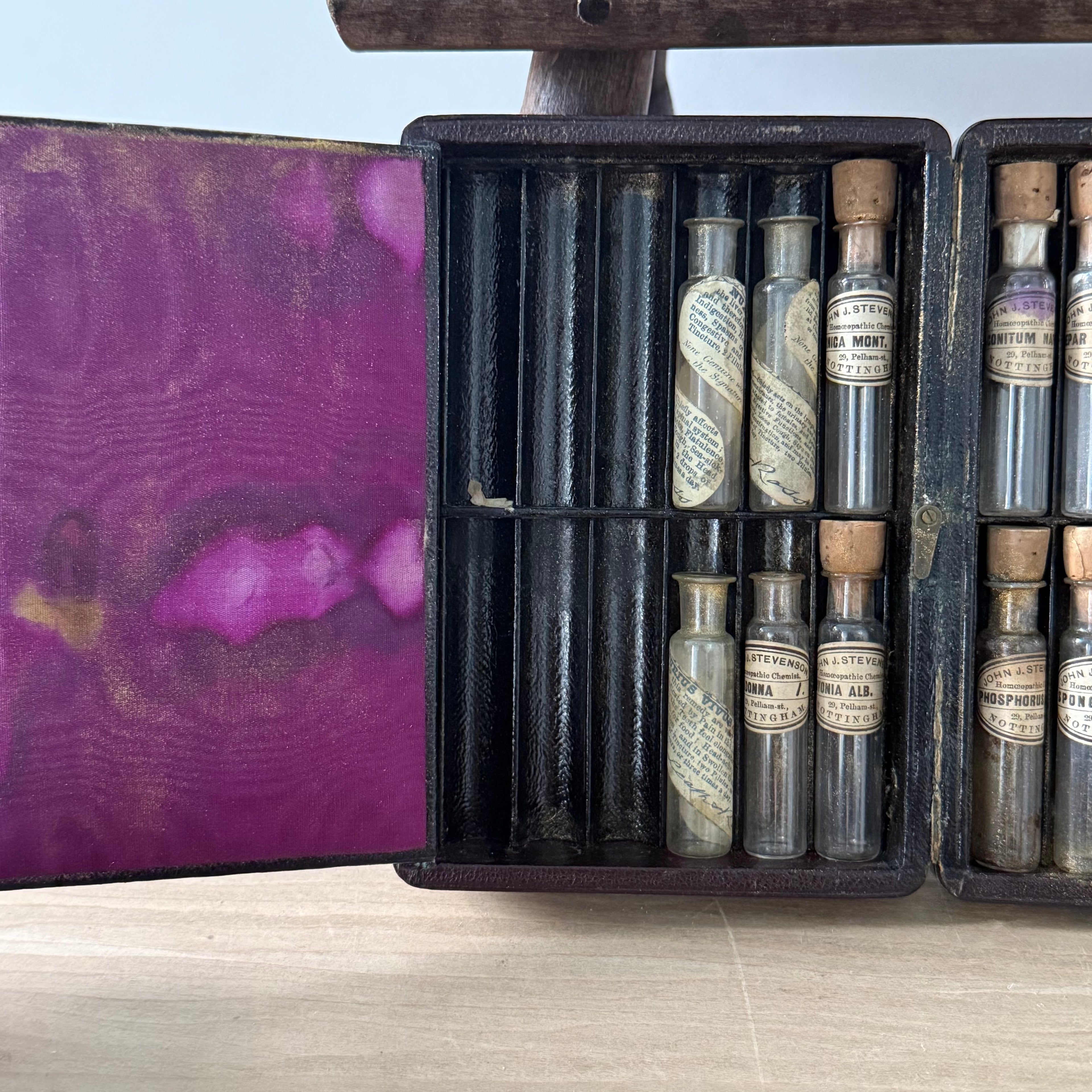 Antique Homeopathic Chemist’s Remedy Case by John J. Stevenson Nottingham
