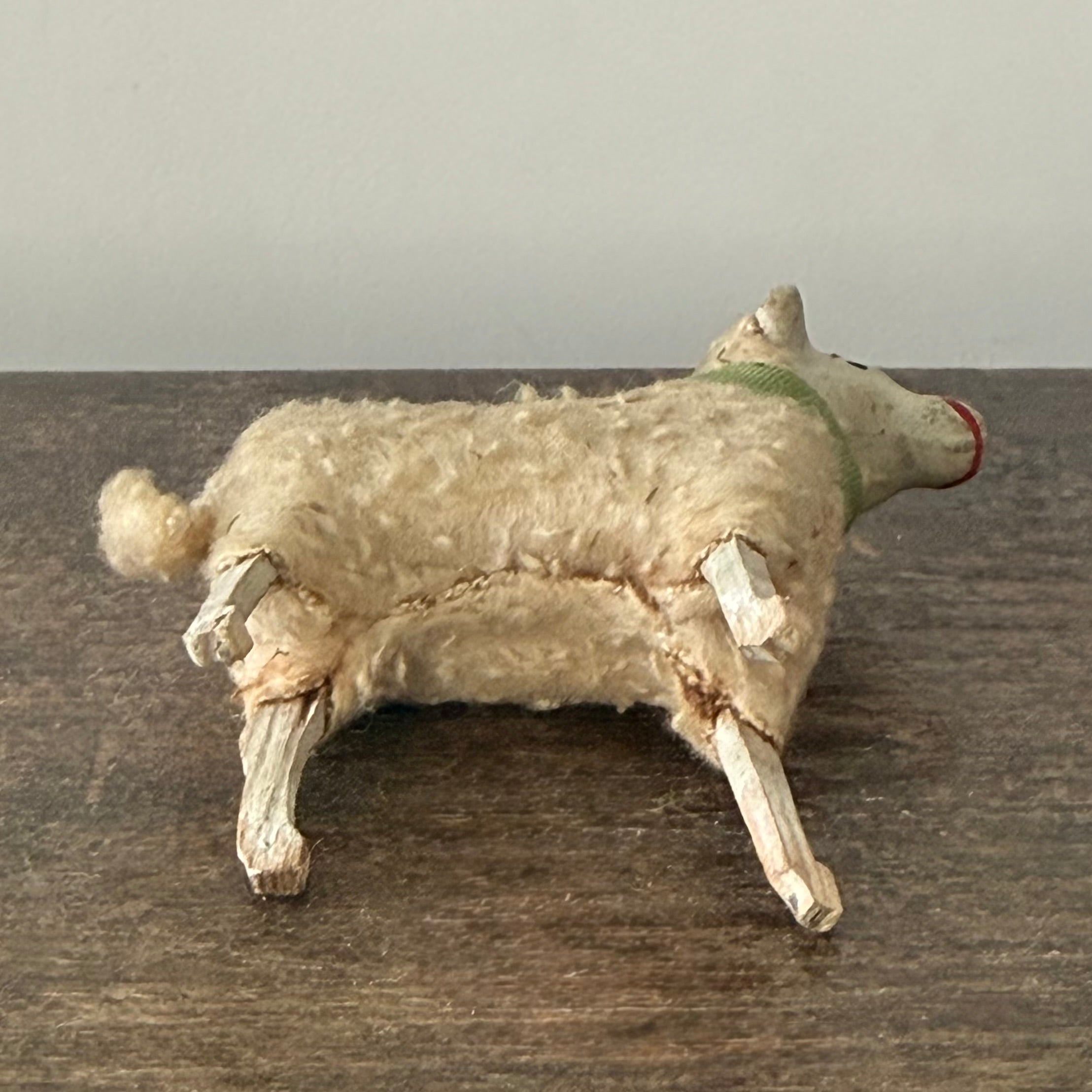 Antique German Putz Sheep Set Erzgebirge Nativity Figures c1920