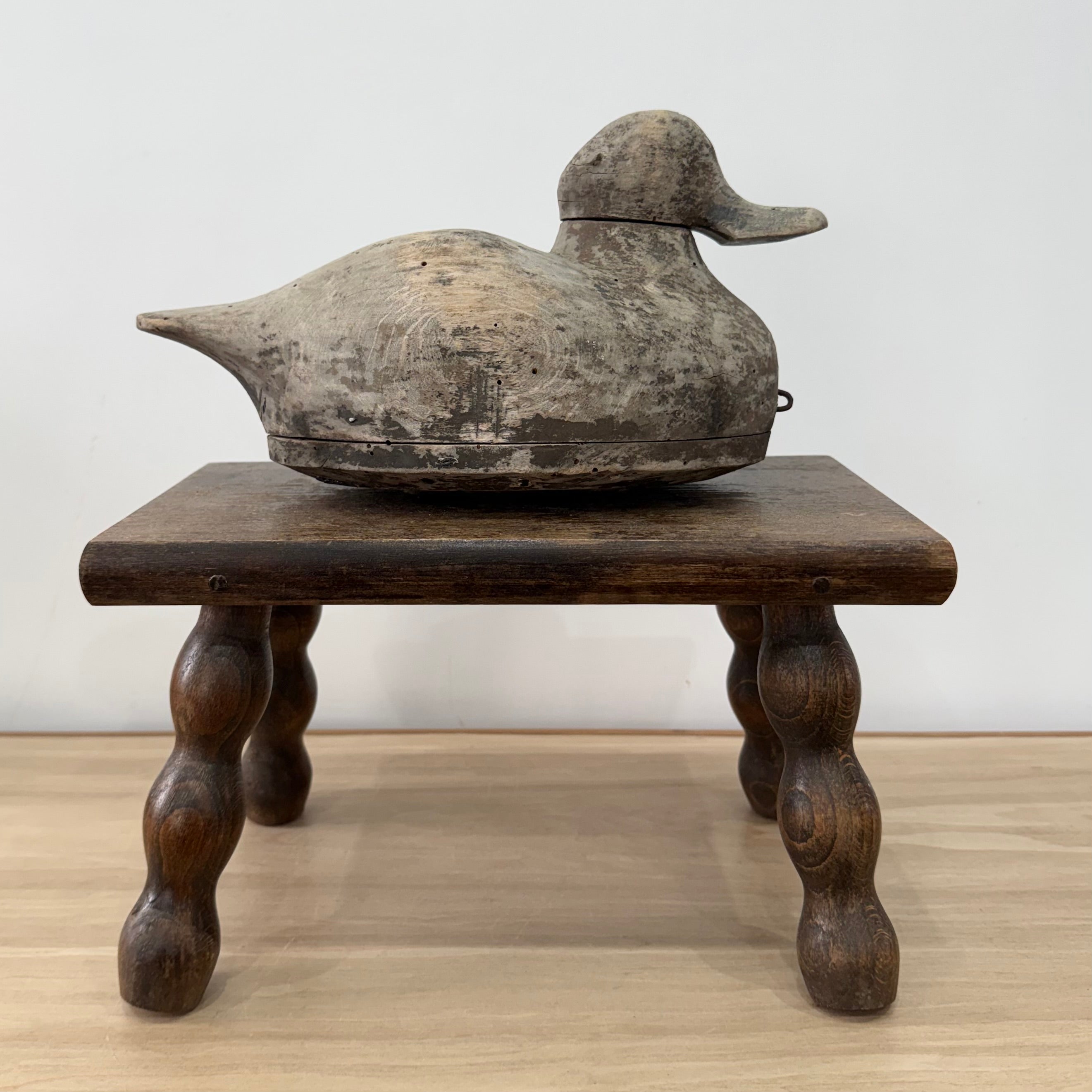 Antique Wooden Duck Decoy Folk Art Hand Carved Shooting Decoy