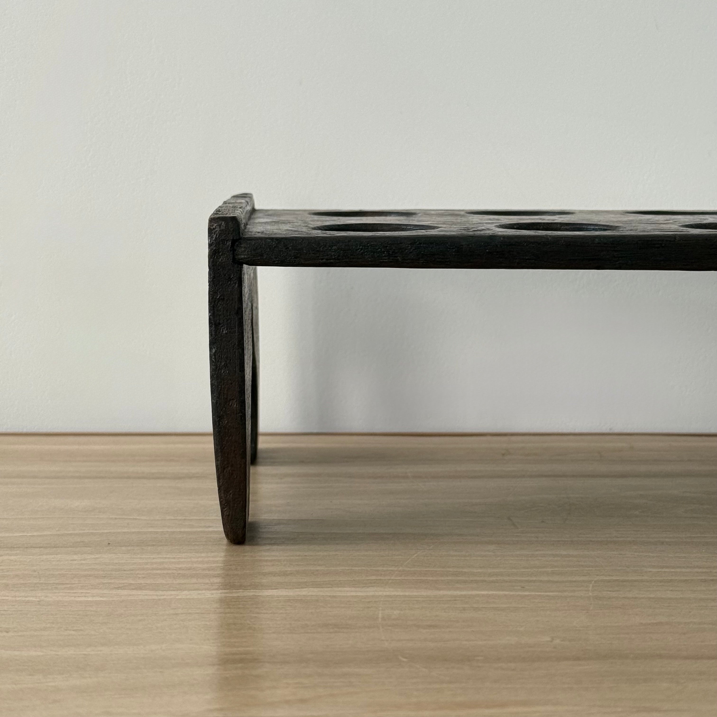 Antique Wooden Egg Rack Stand – 12 Hole Farmhouse Kitchen Storage