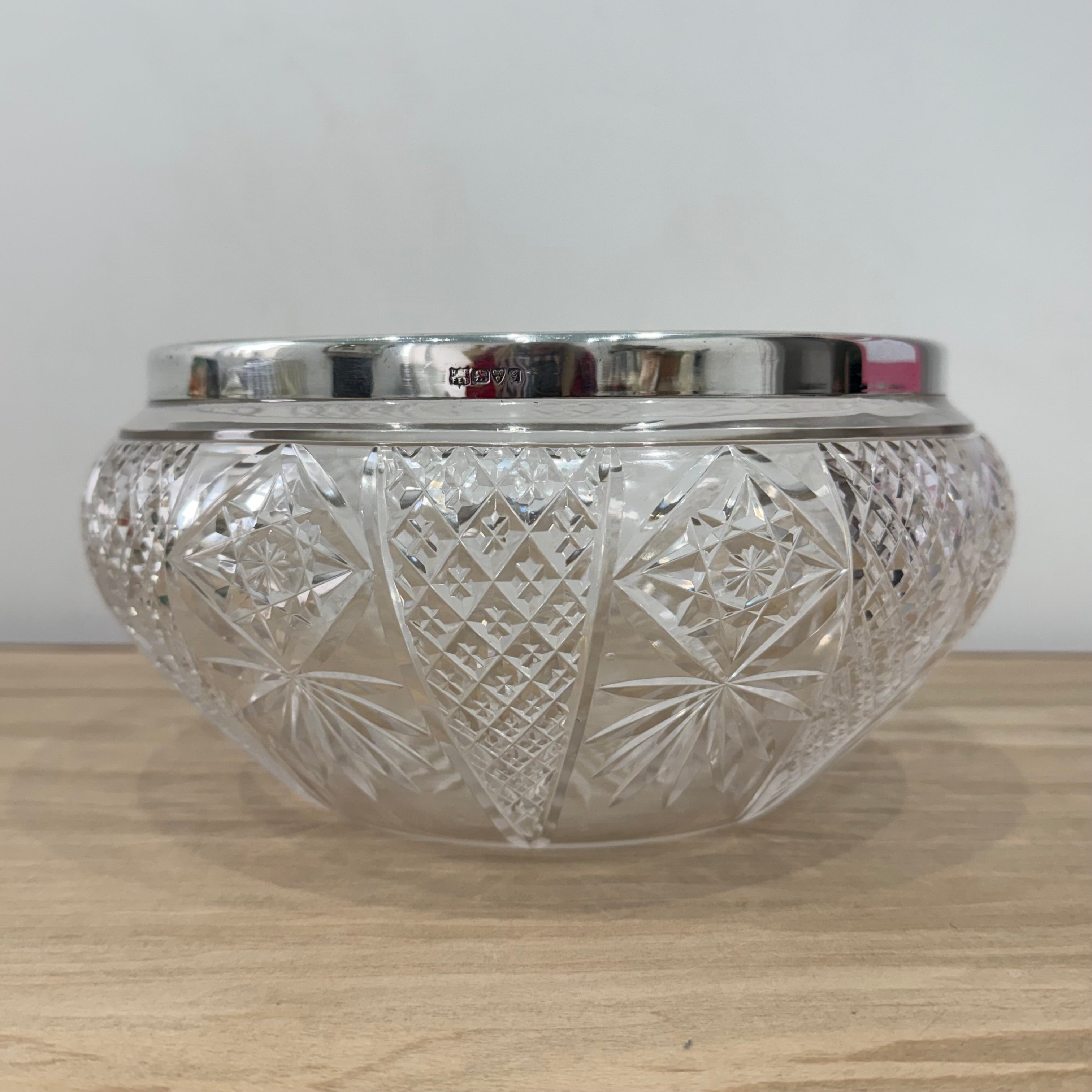 Silver rimmed bowl