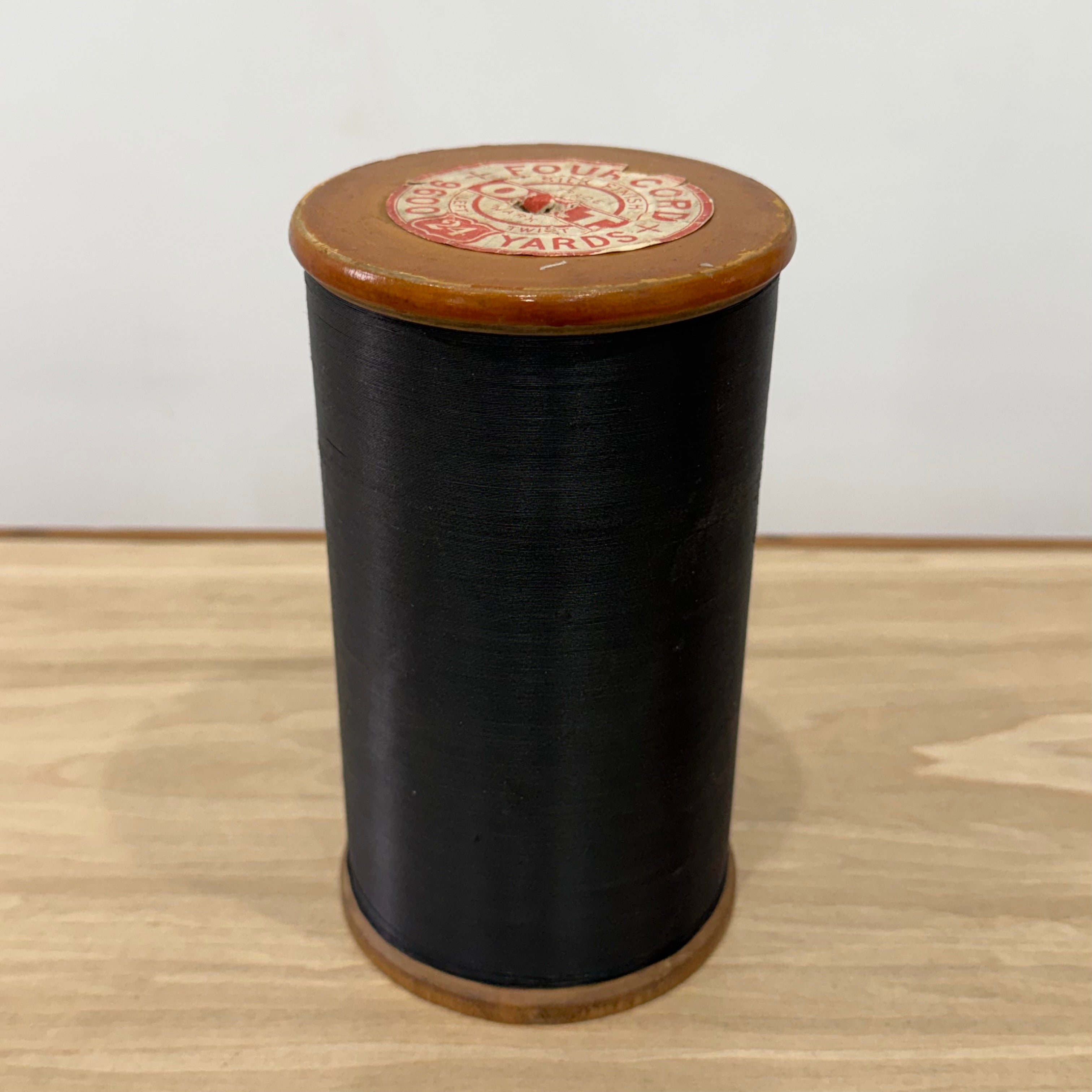 Victorian Edwardian O.N.T. Silk Finish Four Cord Wooden Thread Reel 9600yd