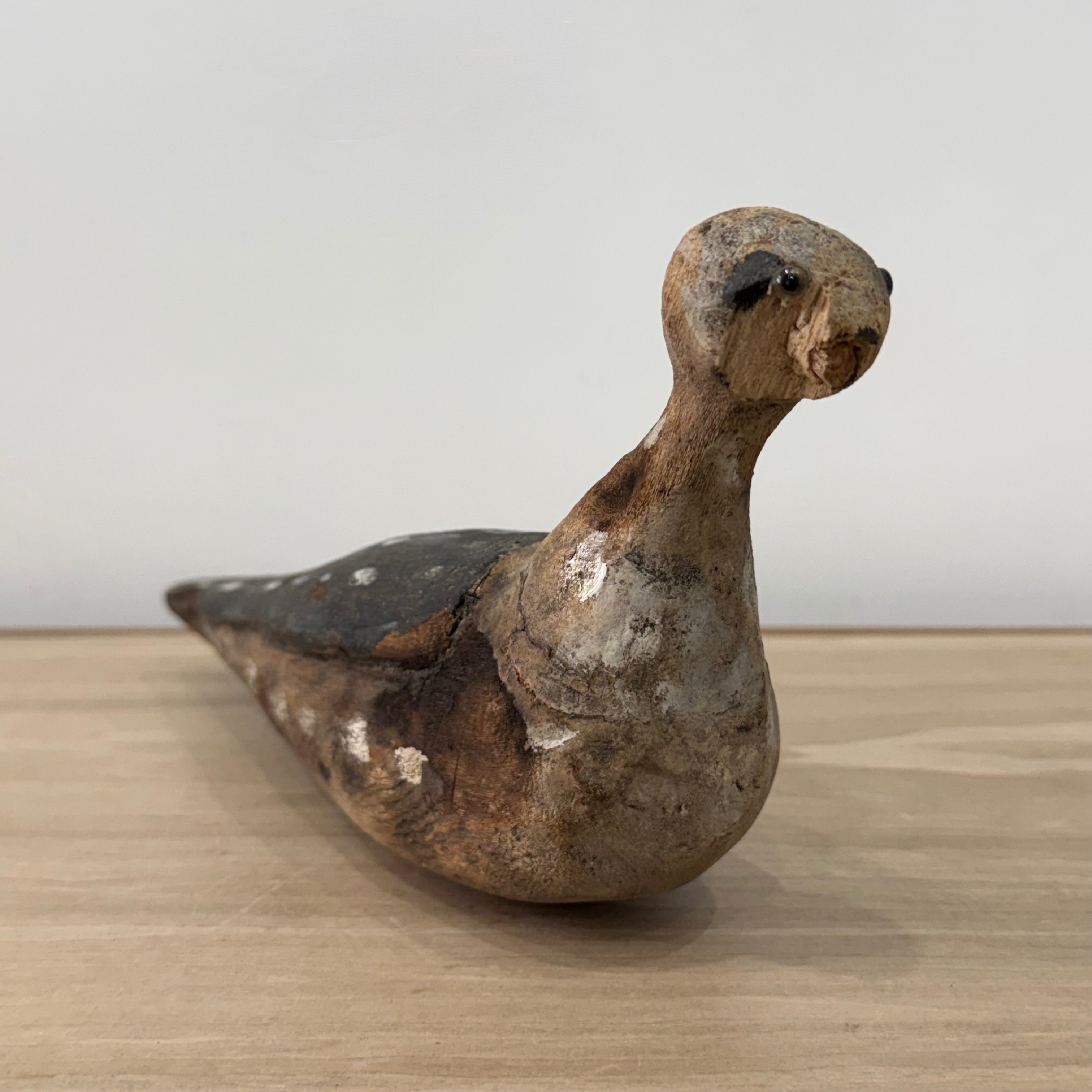 Antique Wooden Lapwing Decoy Hand Carved British Folk Art Bird