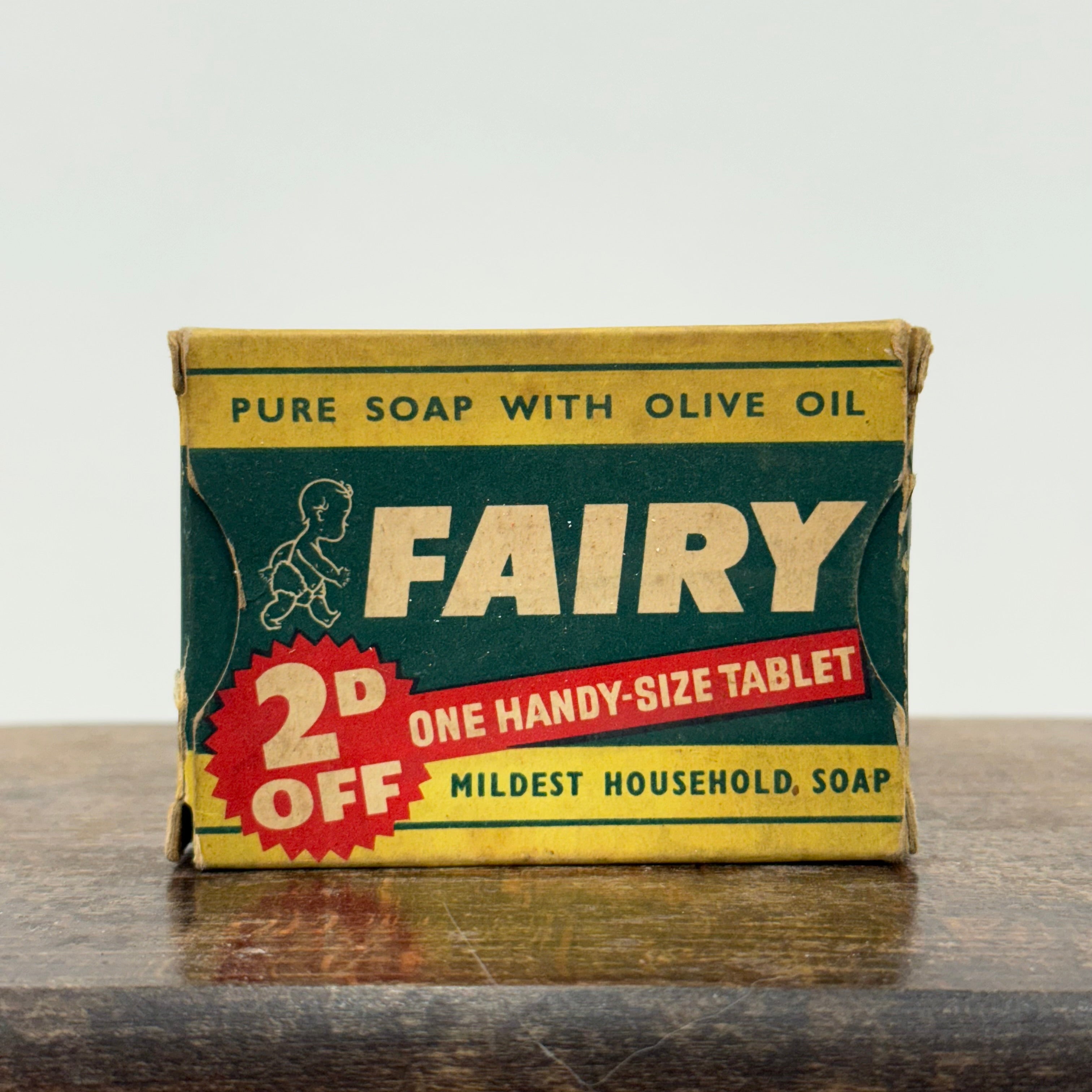 Vintage Fairy Soap Boxed Green Bar Thomas Hedley 1940s Advertising Display