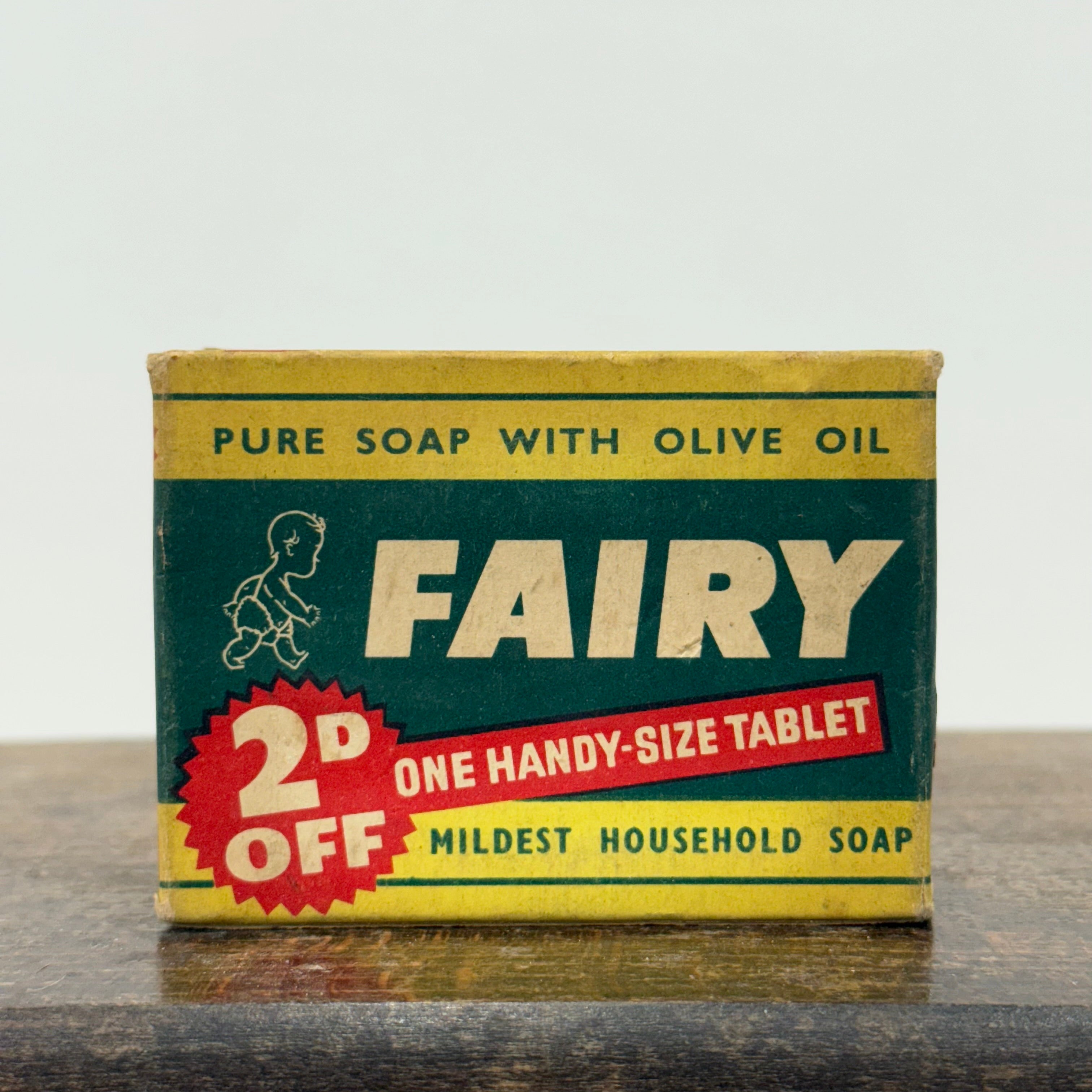 Vintage Fairy Soap Boxed Green Bar Thomas Hedley 1940s Advertising Display