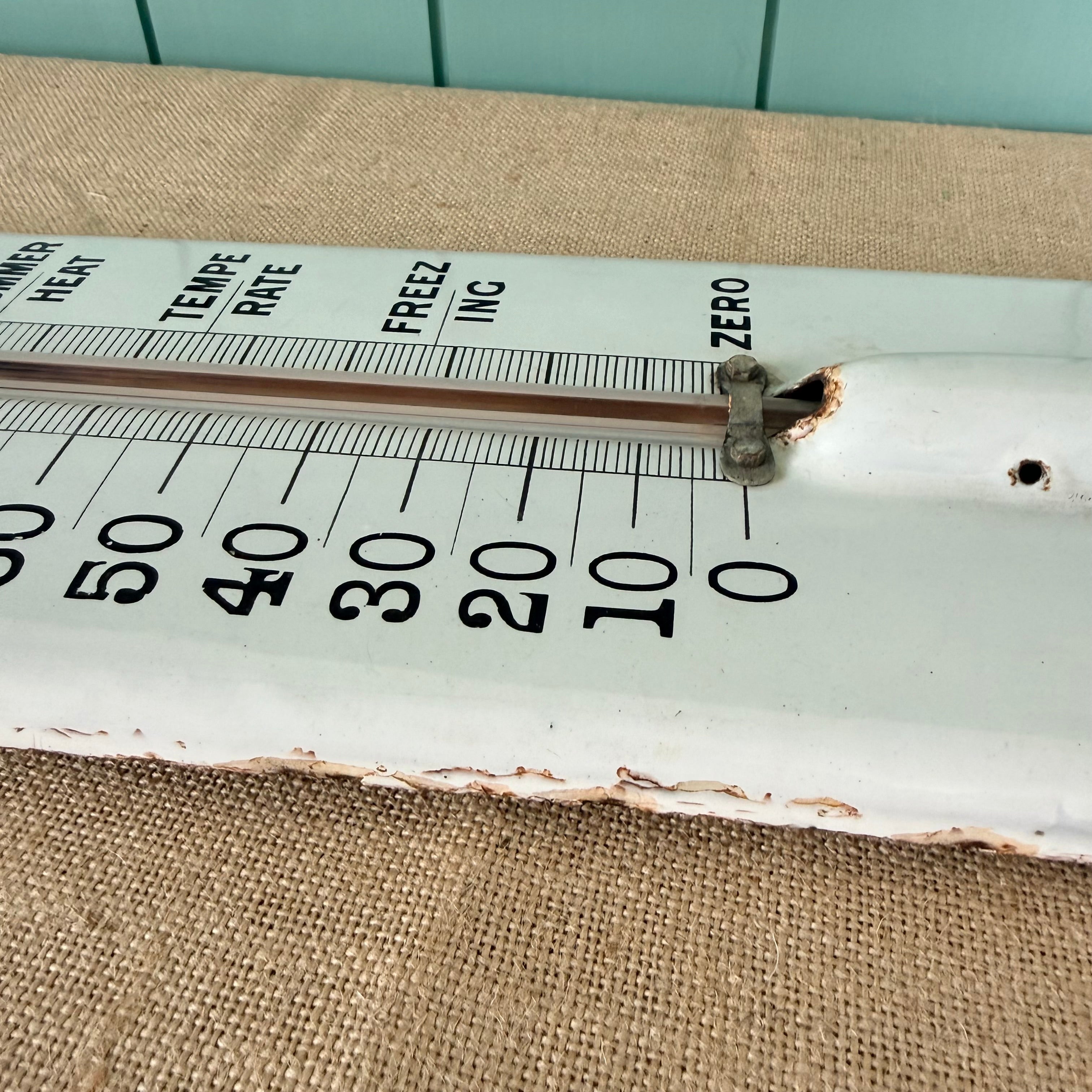 Antique Stephens Ink Enamel Advertising Thermometer Sign
