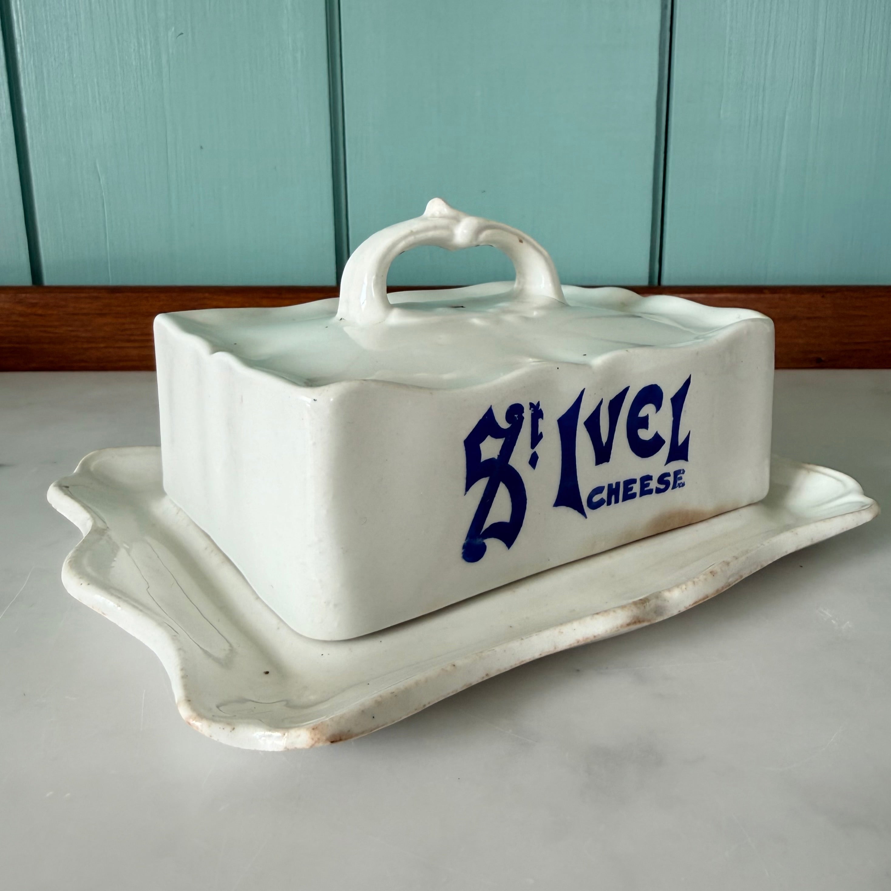 Antique St Ivel Cheese Dish by Wilkinson Ltd Staffordshire c.1910