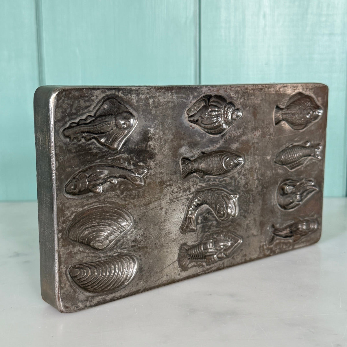 Antique French Létang Fils Fish & Shellfish Chocolate Mould – No. 4144