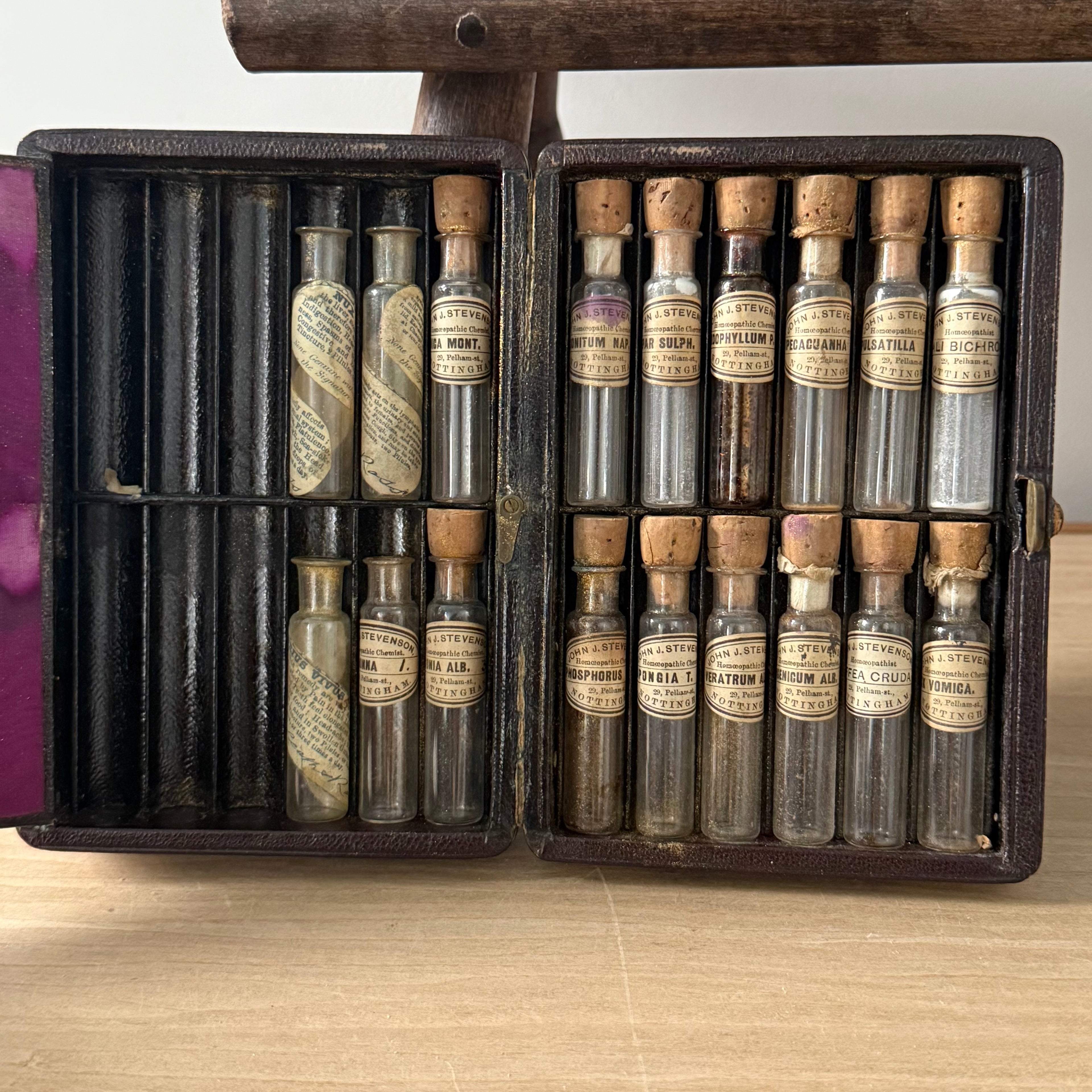 Antique Homeopathic Chemist’s Remedy Case by John J. Stevenson Nottingham
