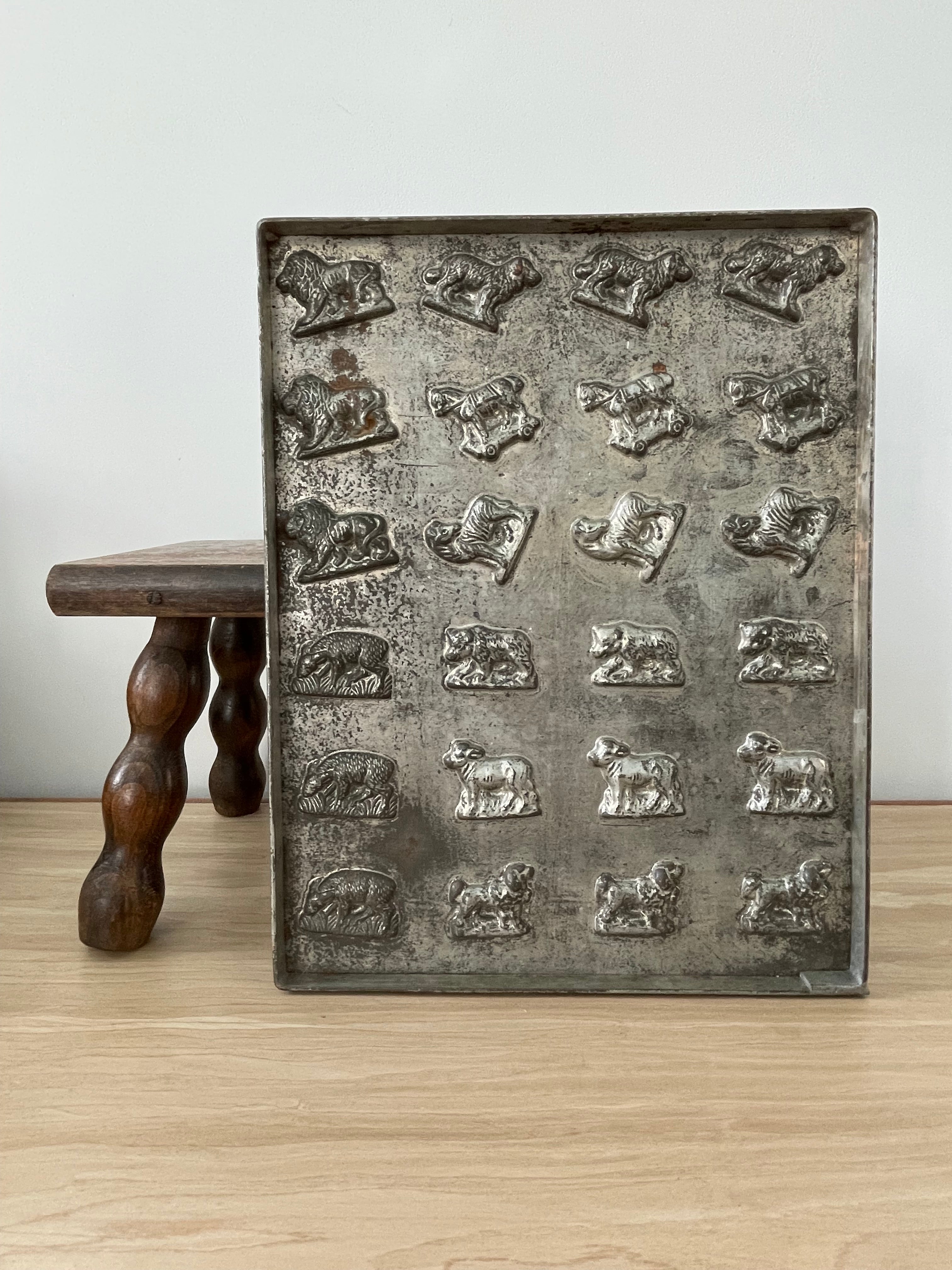 Antique Anton Reiche Chocolate Mould Tray with Animals – c.1920s