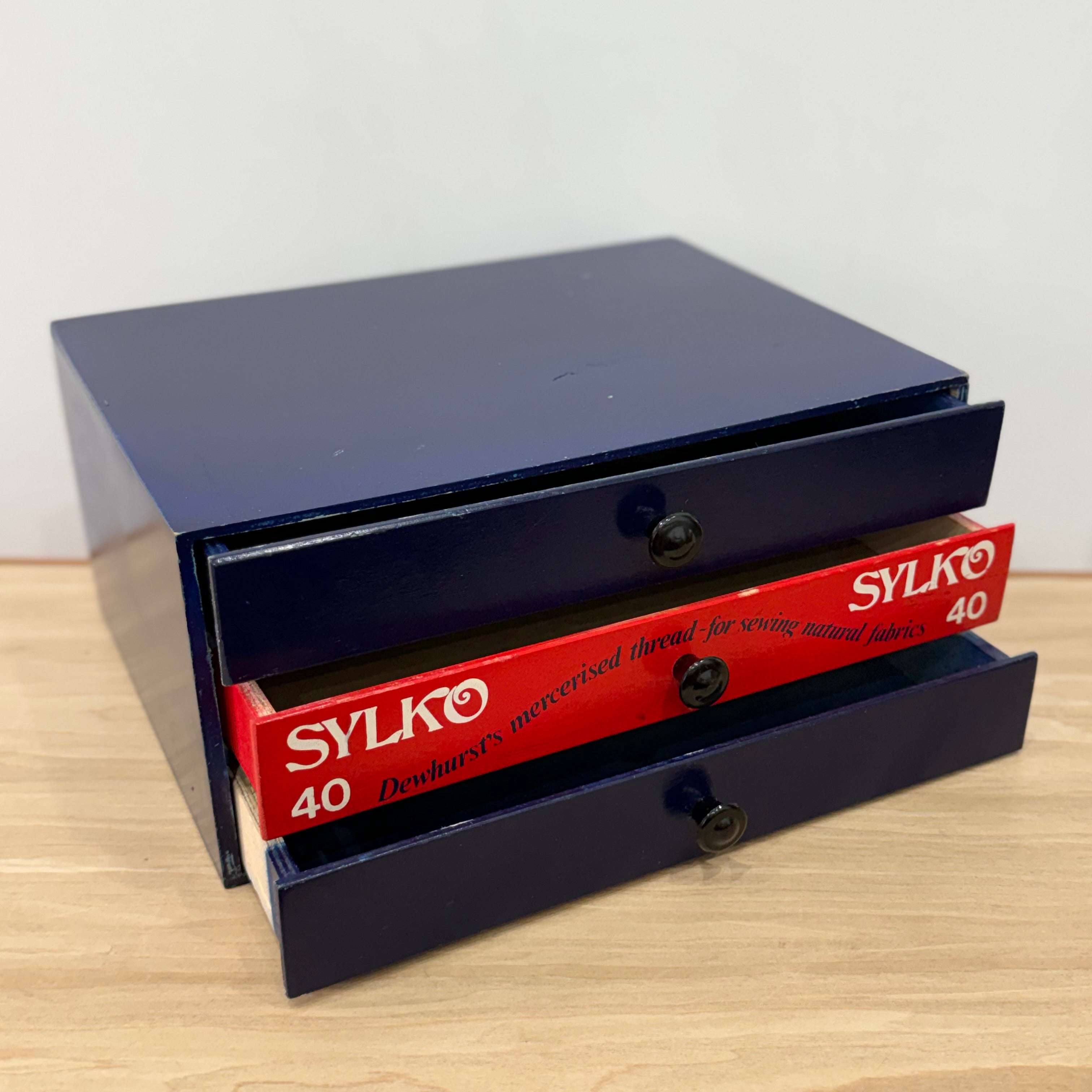 Vintage Sylko Dewhurst’s Sewing Thread Counter Shop Display Drawer Box
