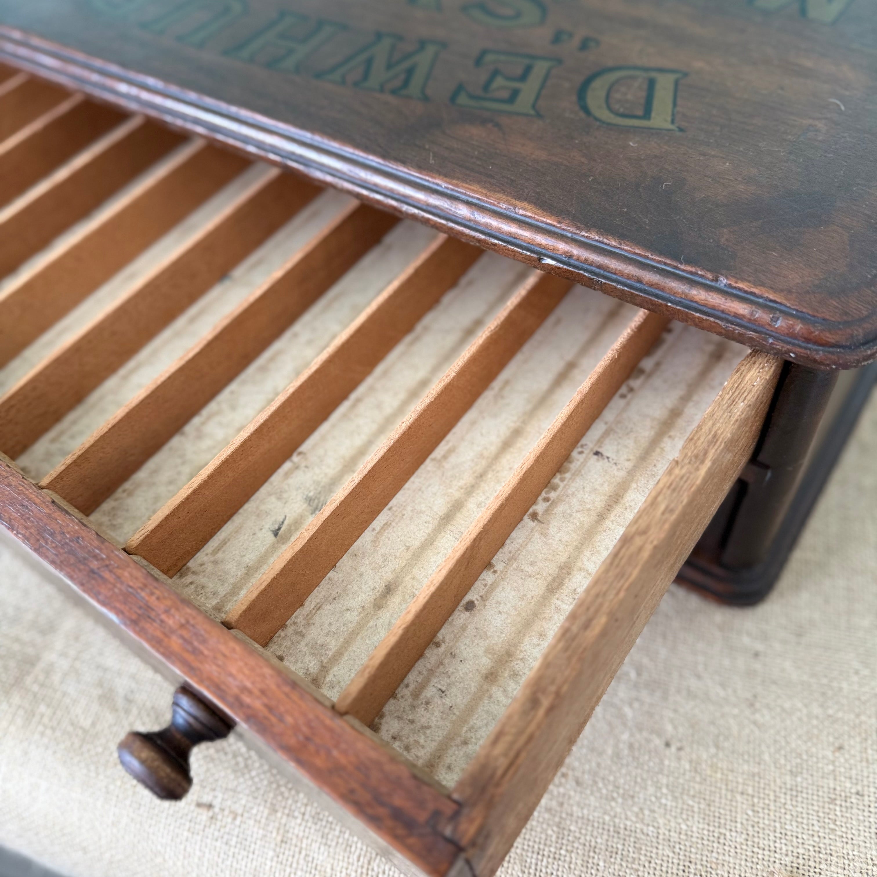 Antique Dewhurst’s Sylko Haberdashery Counter Display Cabinet