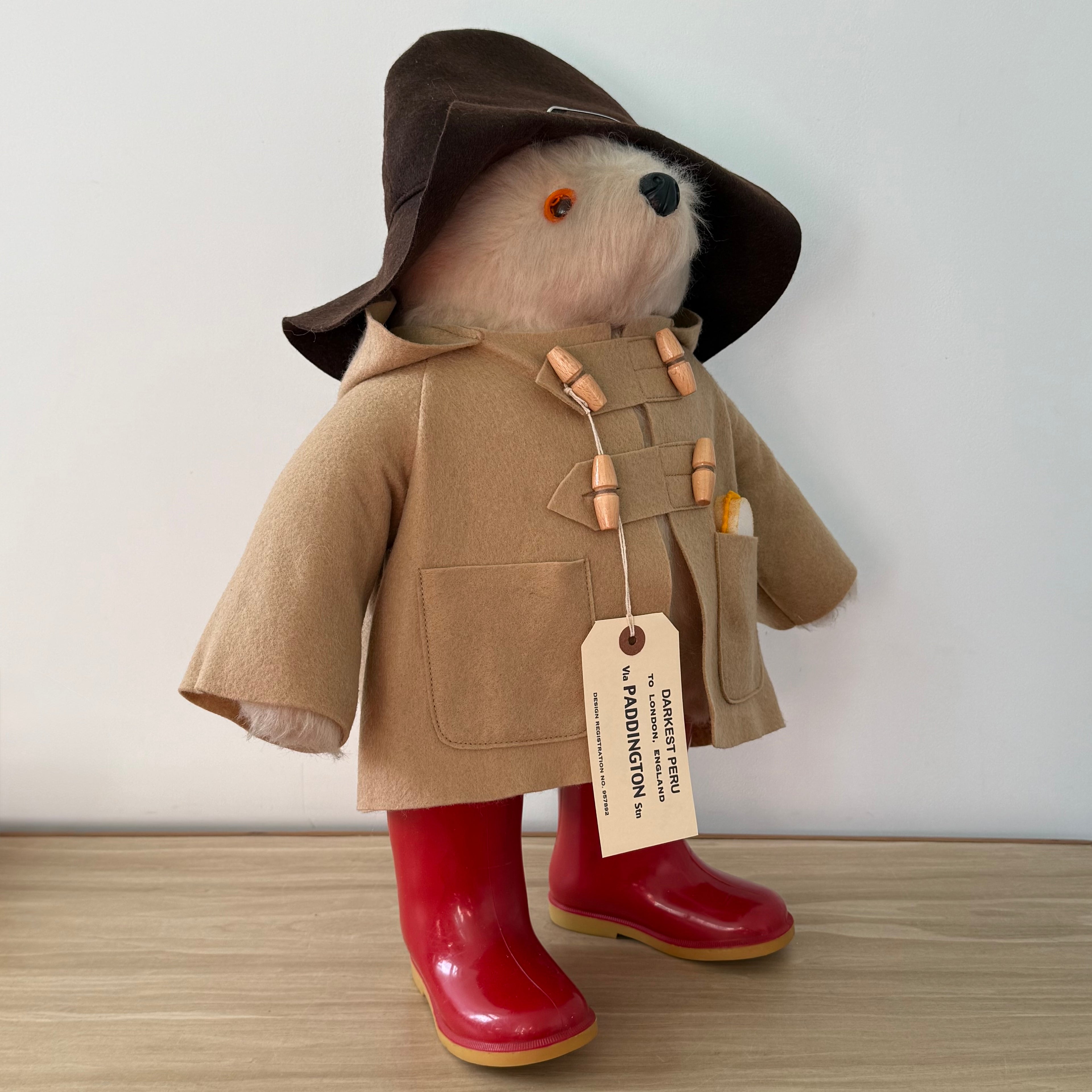 Vintage Gabrielle Designs Paddington Bear 46cm 1970s England Label