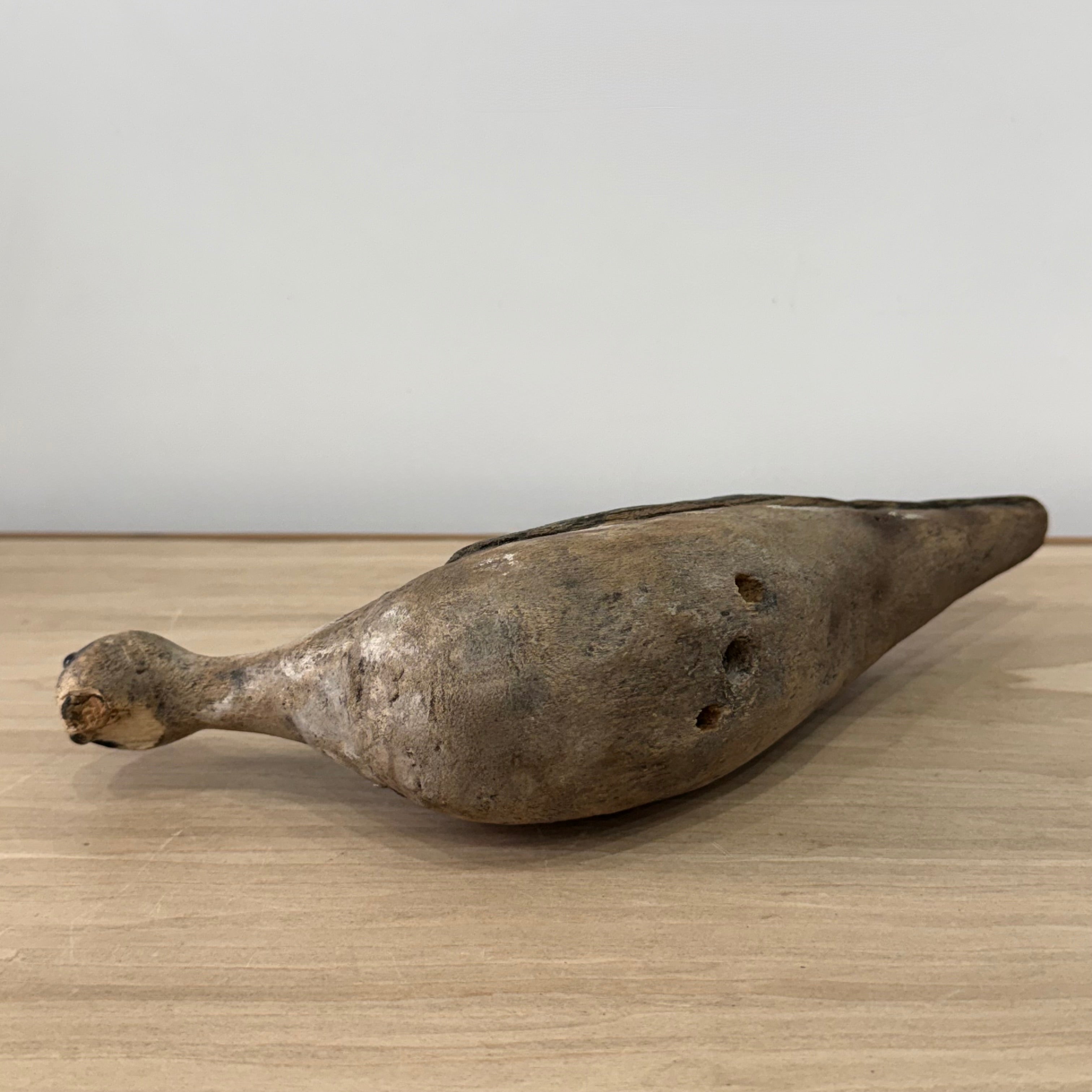 Antique Wooden Lapwing Decoy Hand Carved British Folk Art Bird