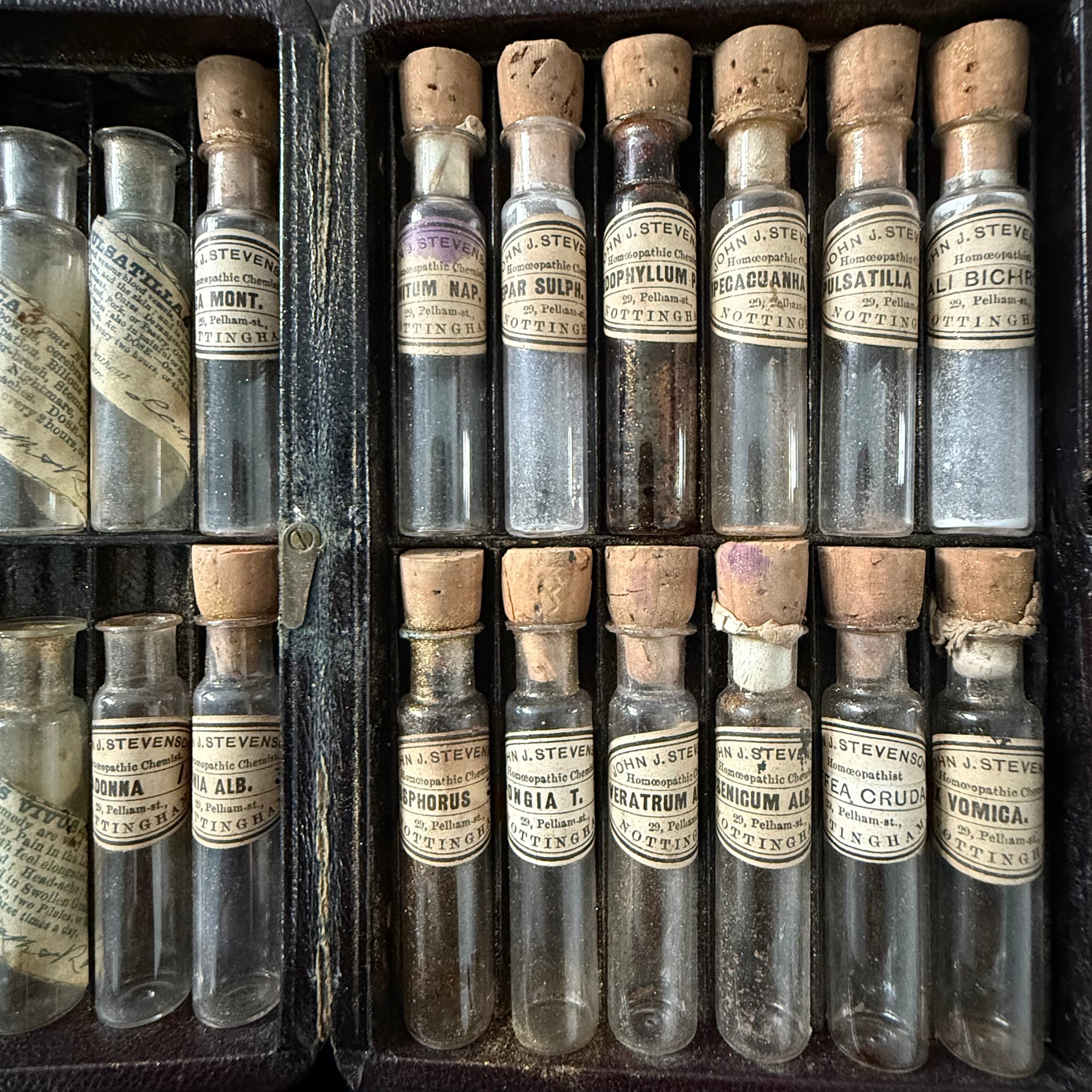 Antique Homeopathic Chemist’s Remedy Case by John J. Stevenson Nottingham