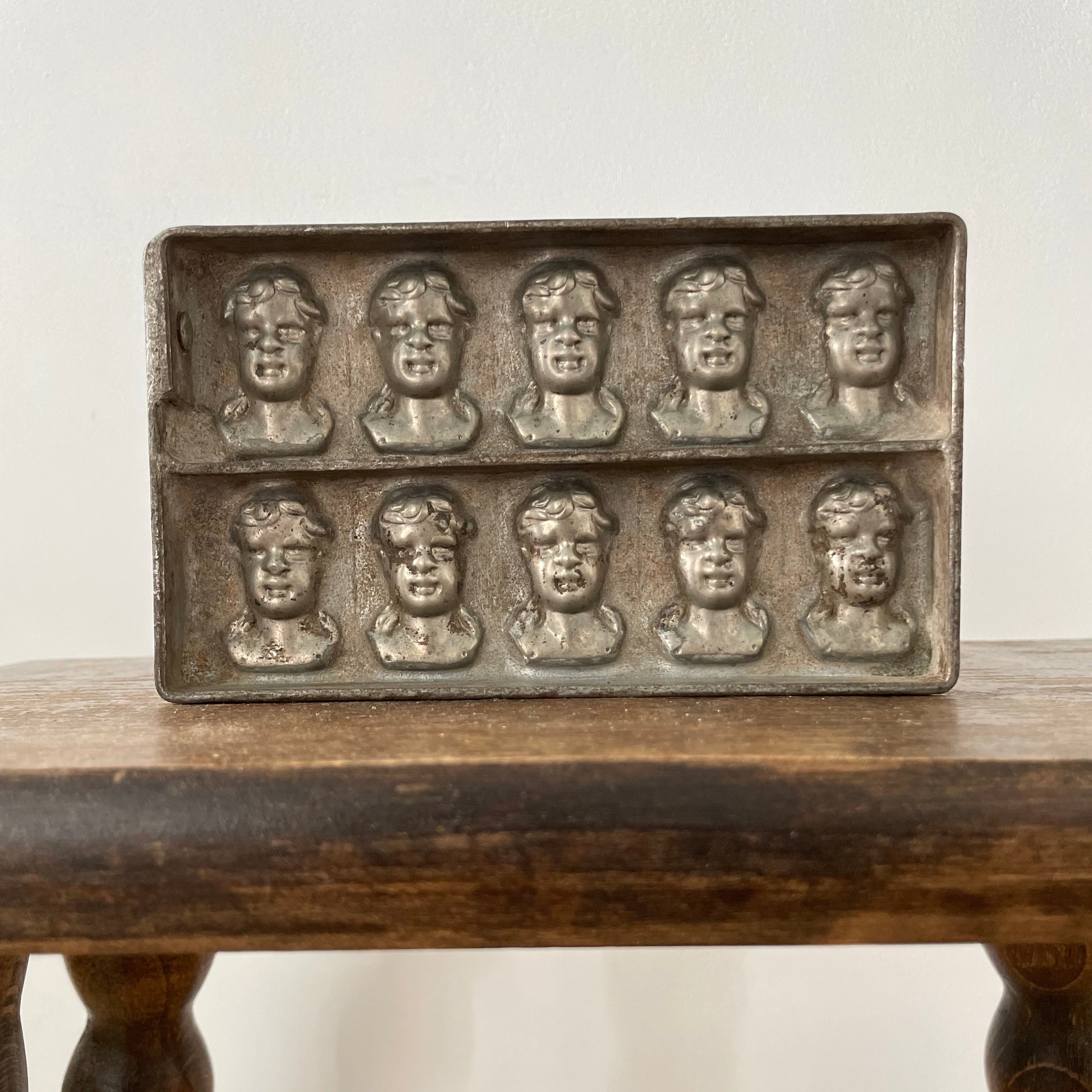 Rare Antique Chocolate Mould – Classical Busts – Marked Anton Reiche & Bergisch, c.1920s