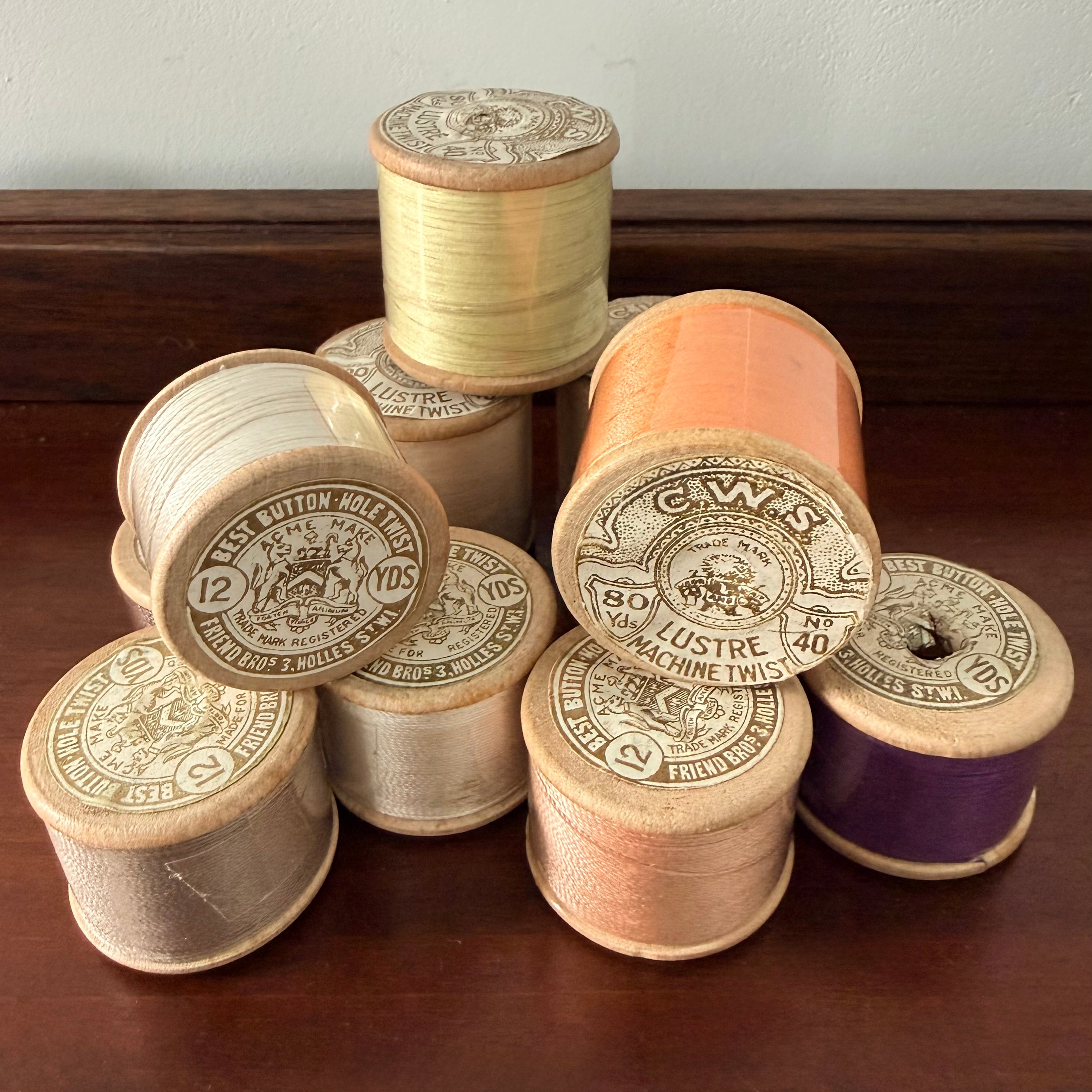 Vintage CWS & Acme Wooden Cotton Reels Collection