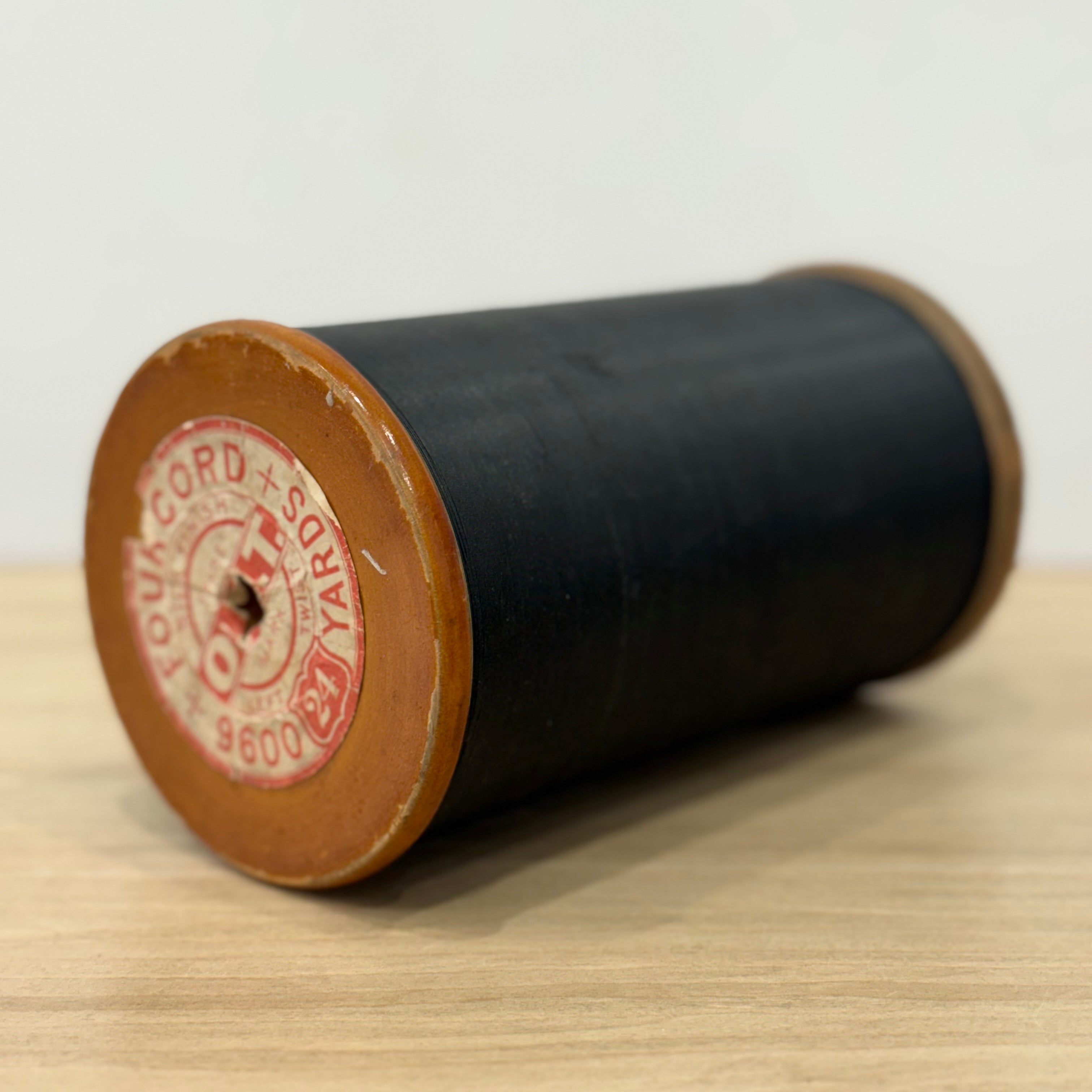 Victorian Edwardian O.N.T. Silk Finish Four Cord Wooden Thread Reel 9600yd