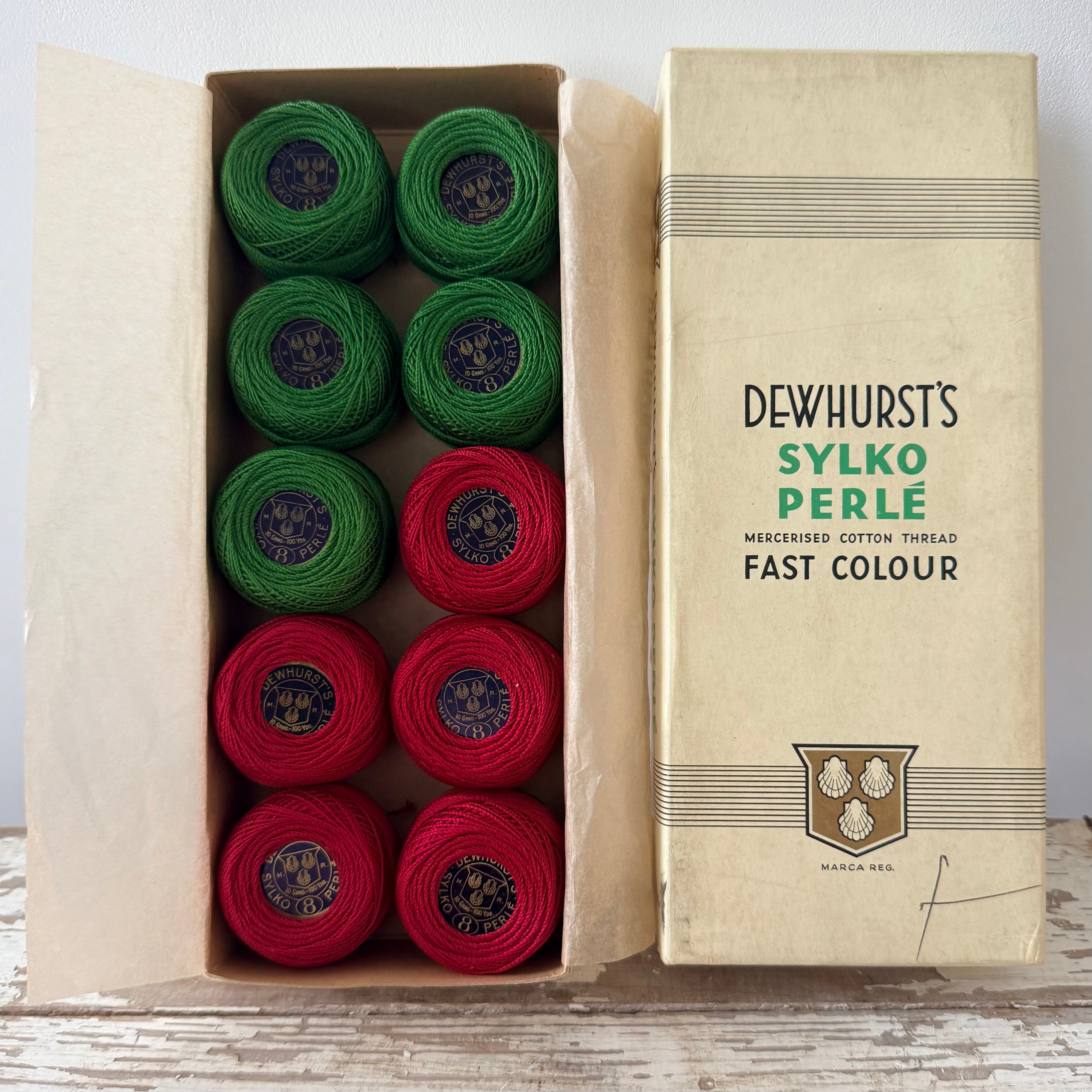 Vintage Dewhurst’s Sylko Perlé No. 8 Cotton – 10 Balls