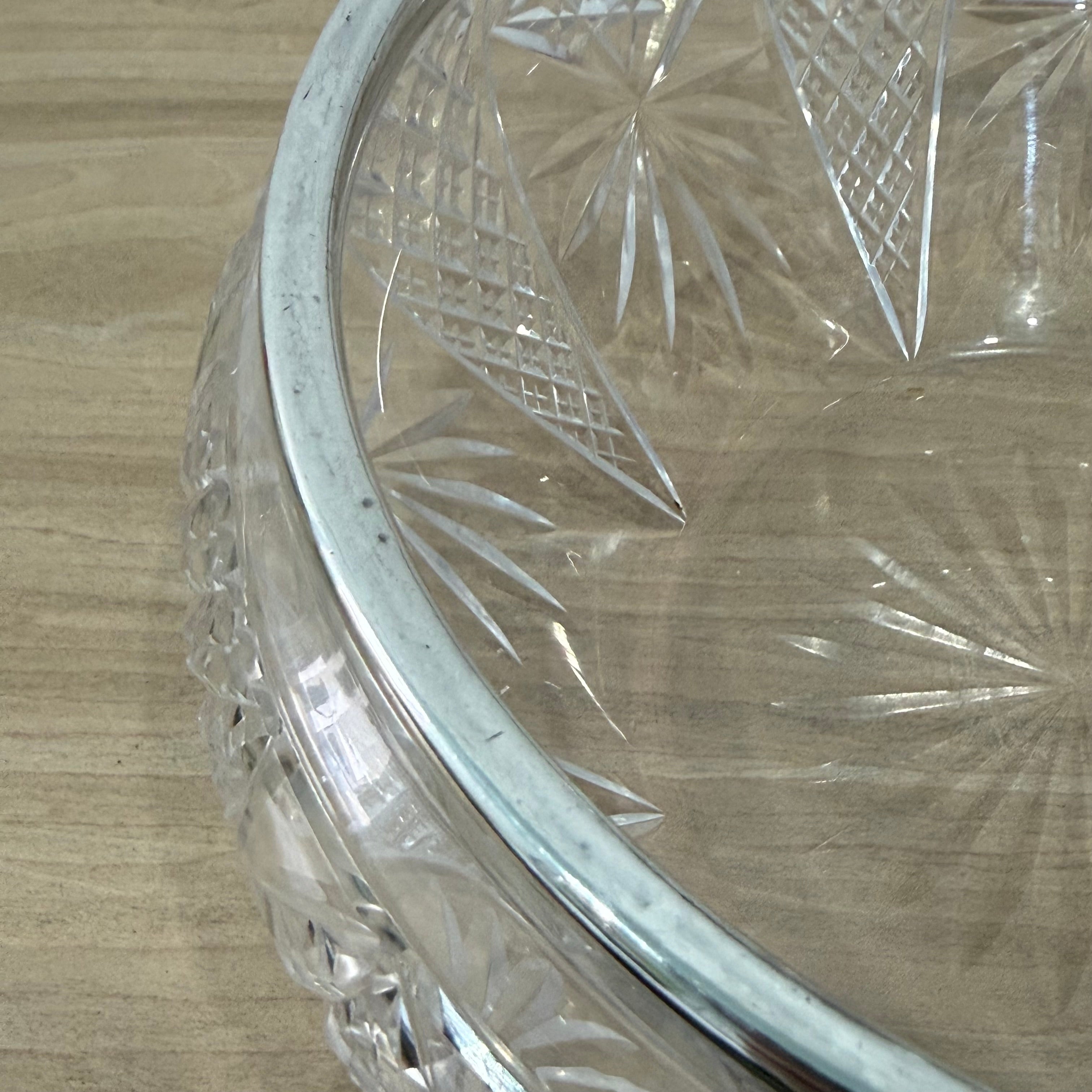 Silver rimmed bowl