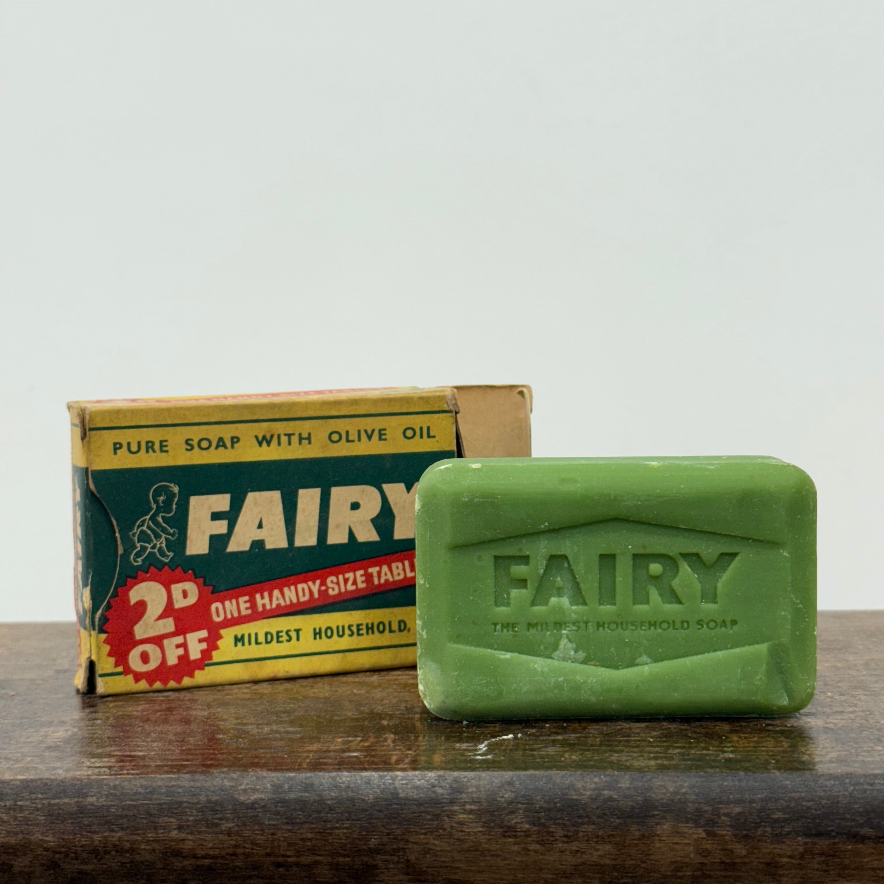 Vintage Fairy Soap Boxed Green Bar Thomas Hedley 1940s Advertising Display