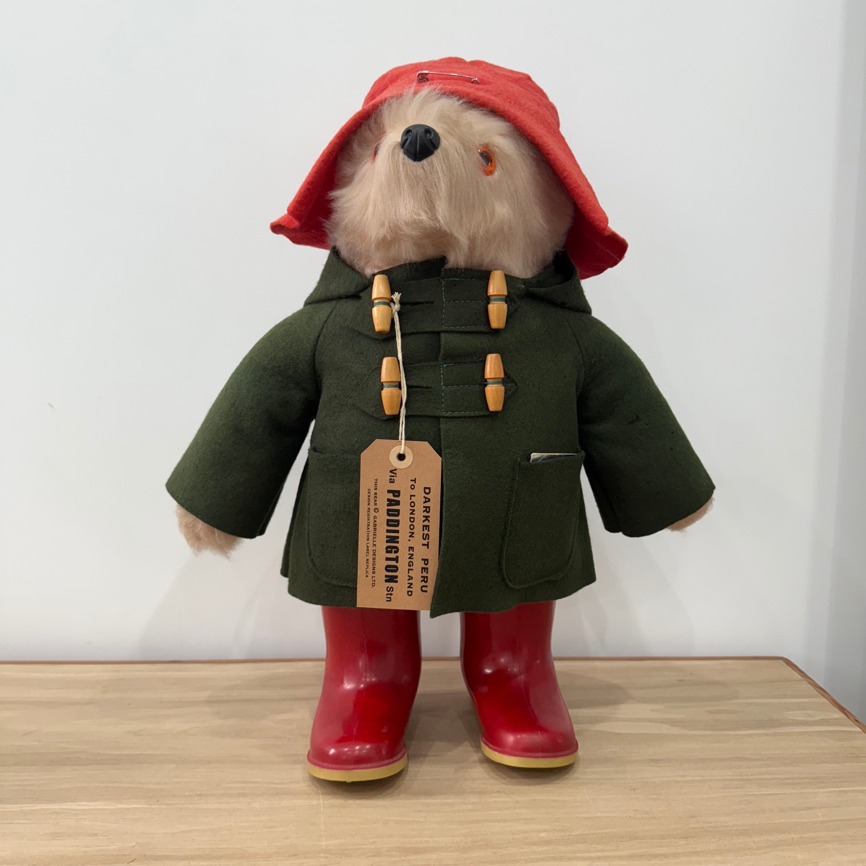 Gabrielle Designs Paddington Bear Vintage with Coat Hat & Dunlop Boots