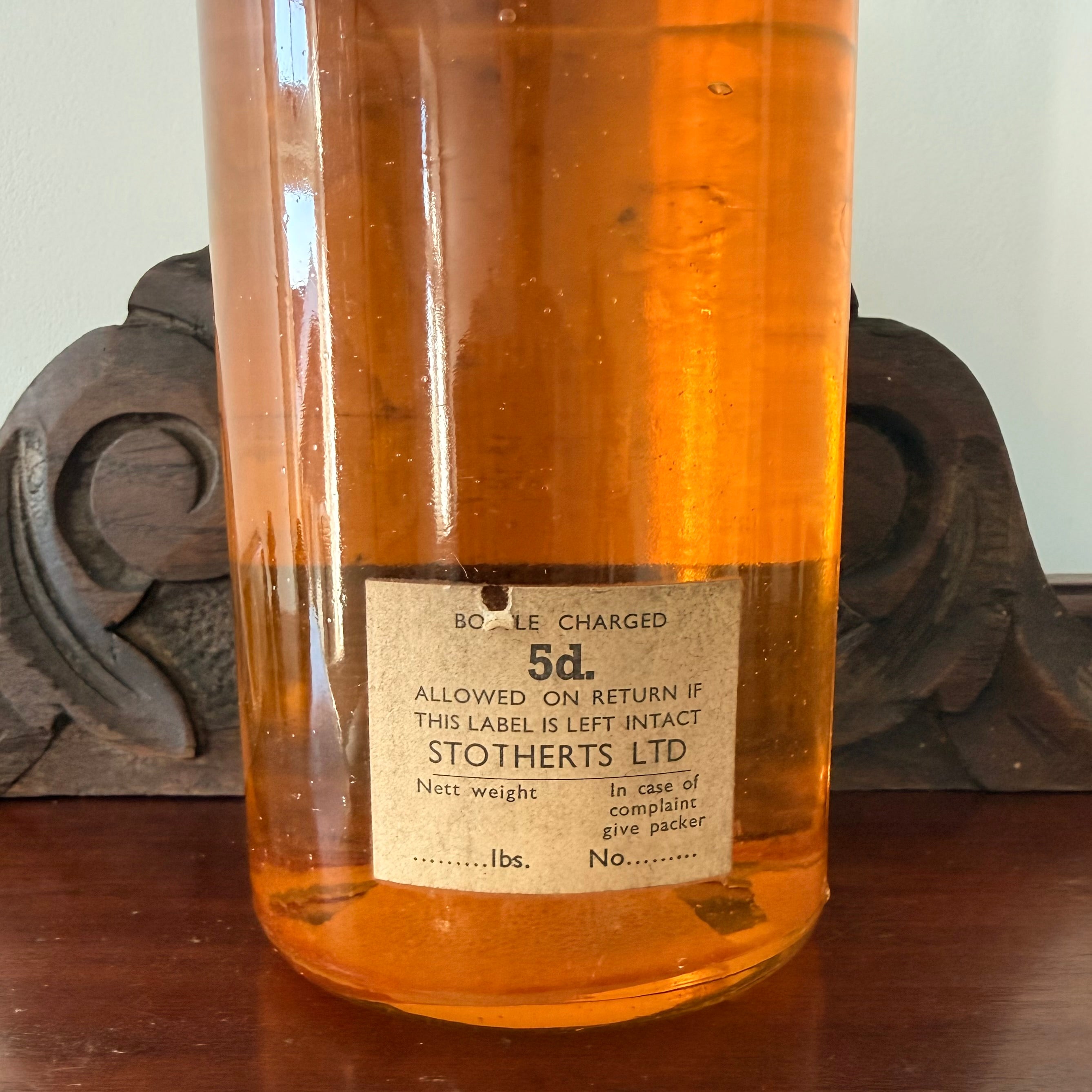 Vintage Leetho Insecticide Bottle Stotherts Atherton Original Label