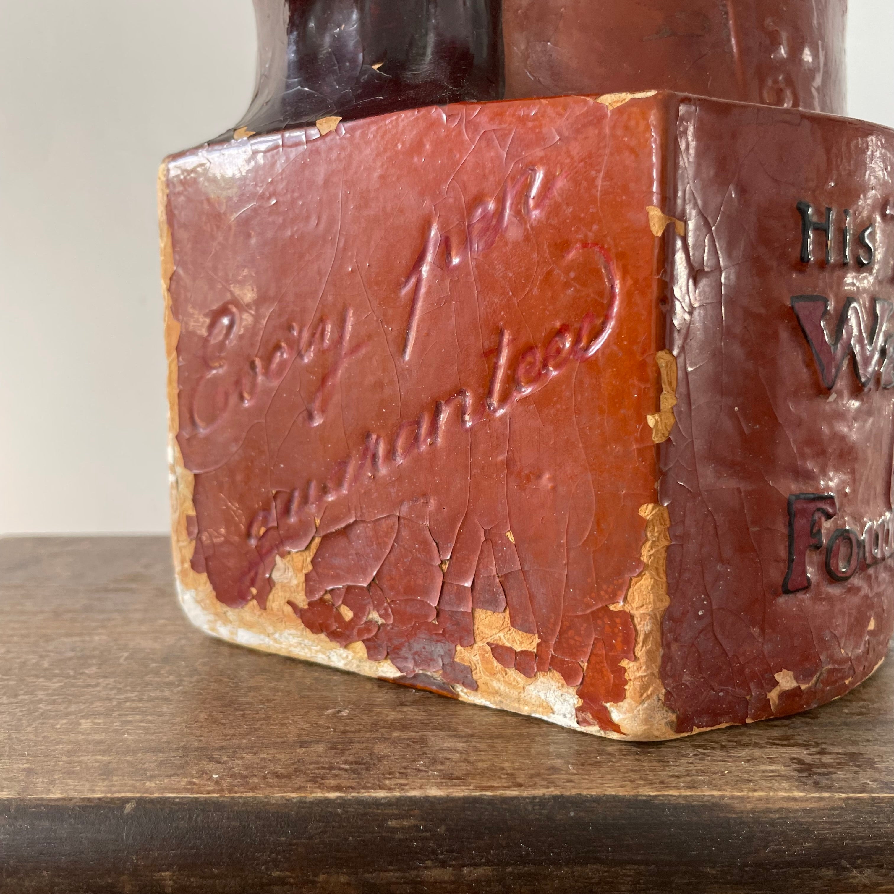 Antique Waterman’s “His Bosom Friend” Advertising Figure – Early 20th Century Plaster Bust