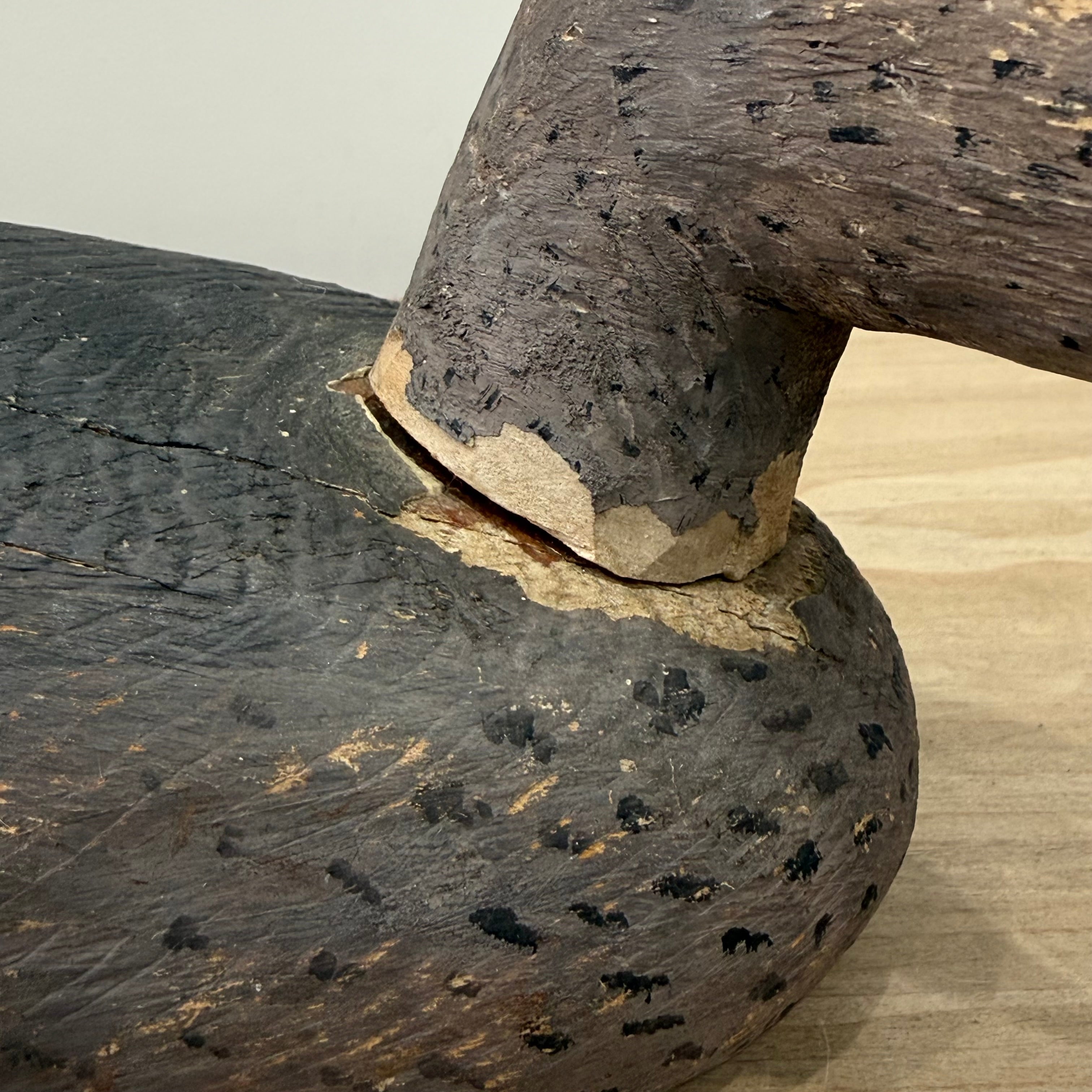 Primitive Folk Art Wooden Duck Decoy Hand Carved British 37cm
