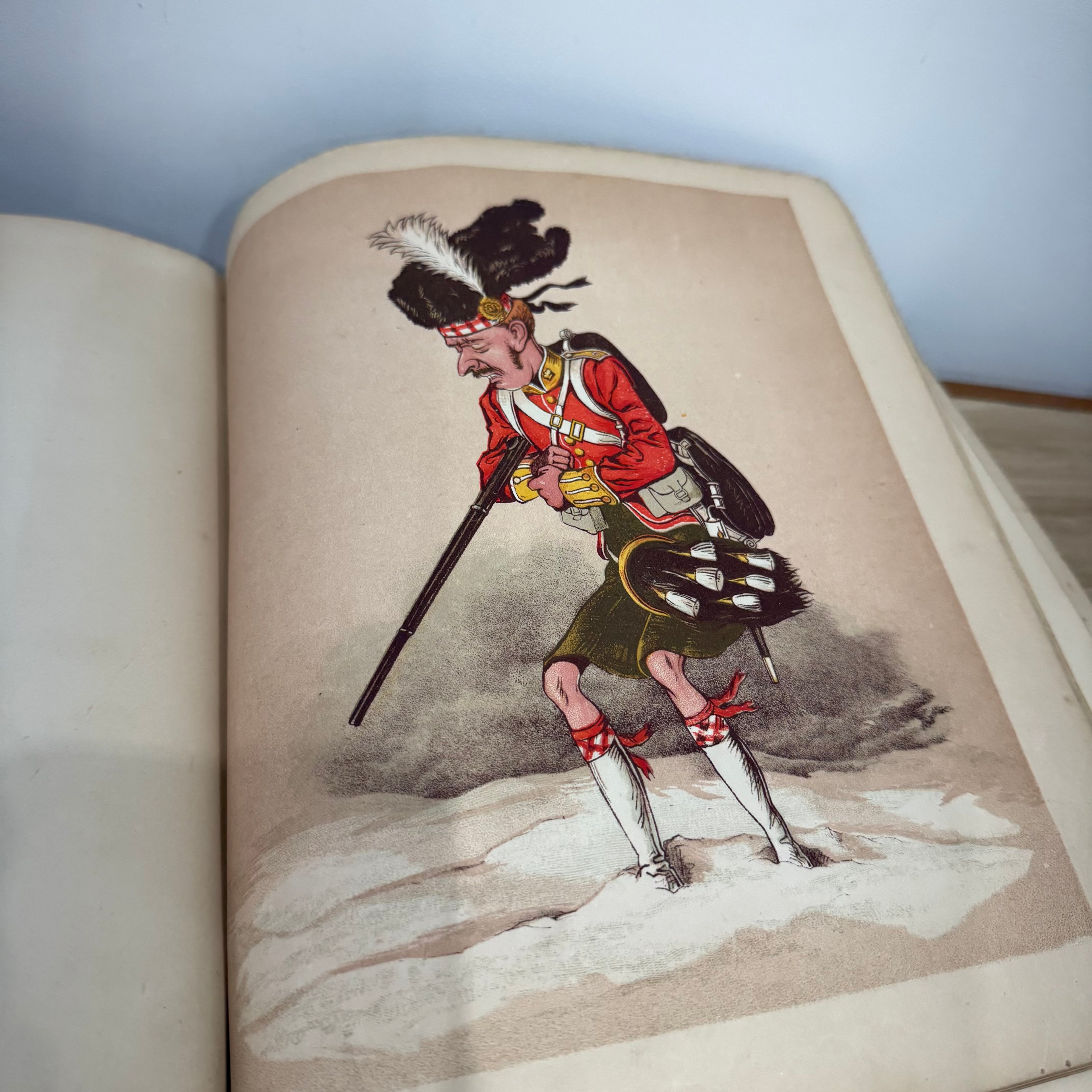 Army and Navy Drolleries Captain Seccombe Victorian Colour Plate Book