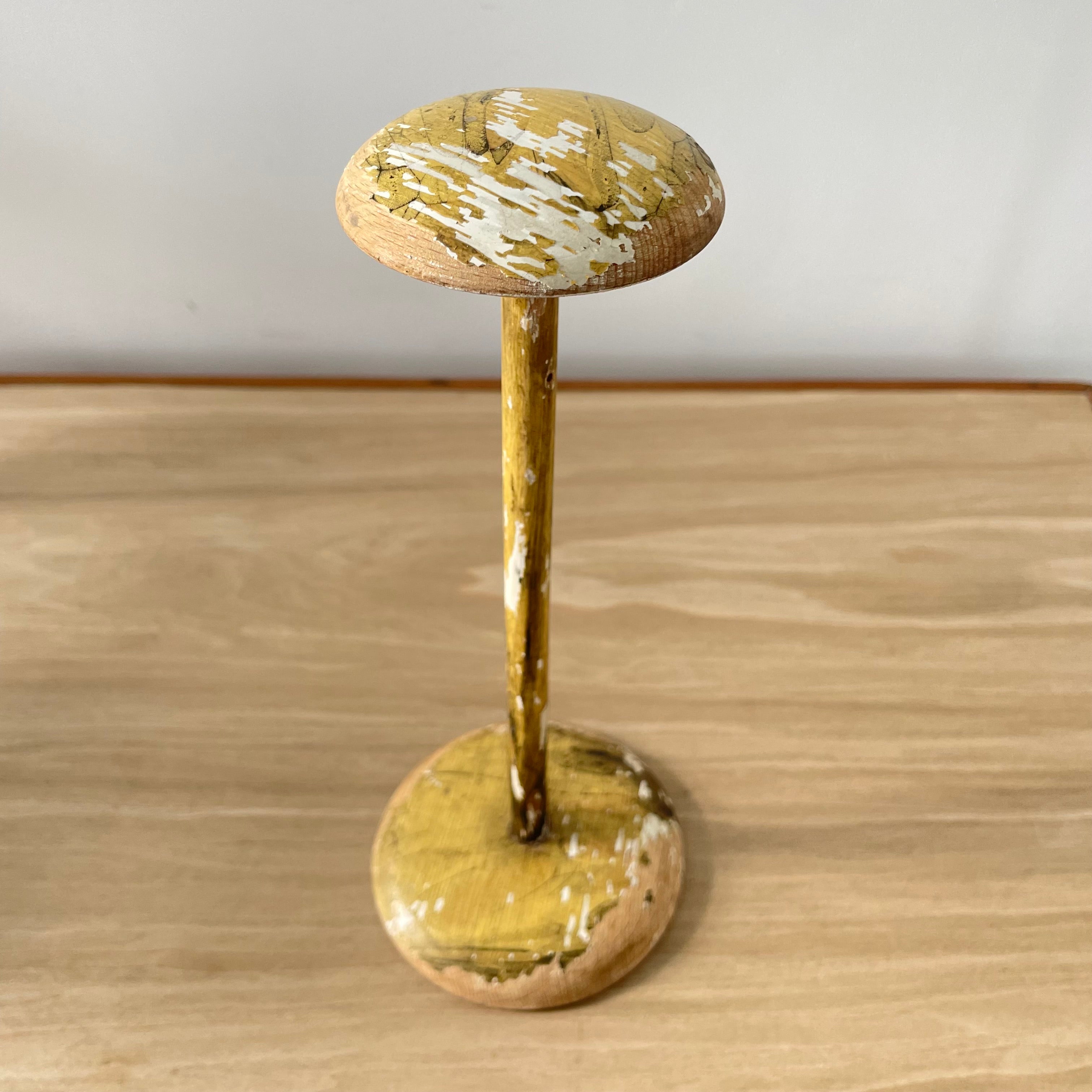 Vintage Lightweight Wooden Hat Stand – Painted Finish, Millinery Display