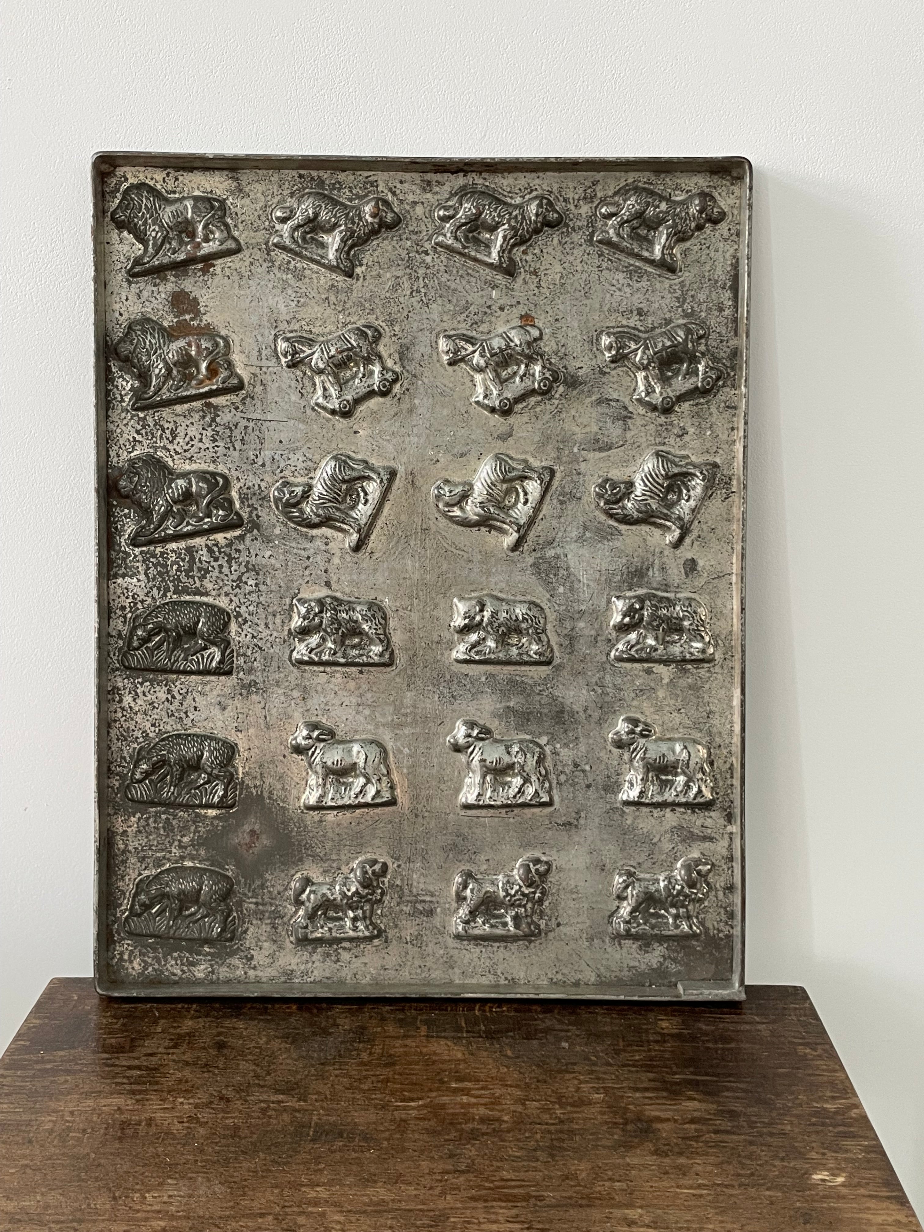 Antique Anton Reiche Chocolate Mould Tray with Animals – c.1920s