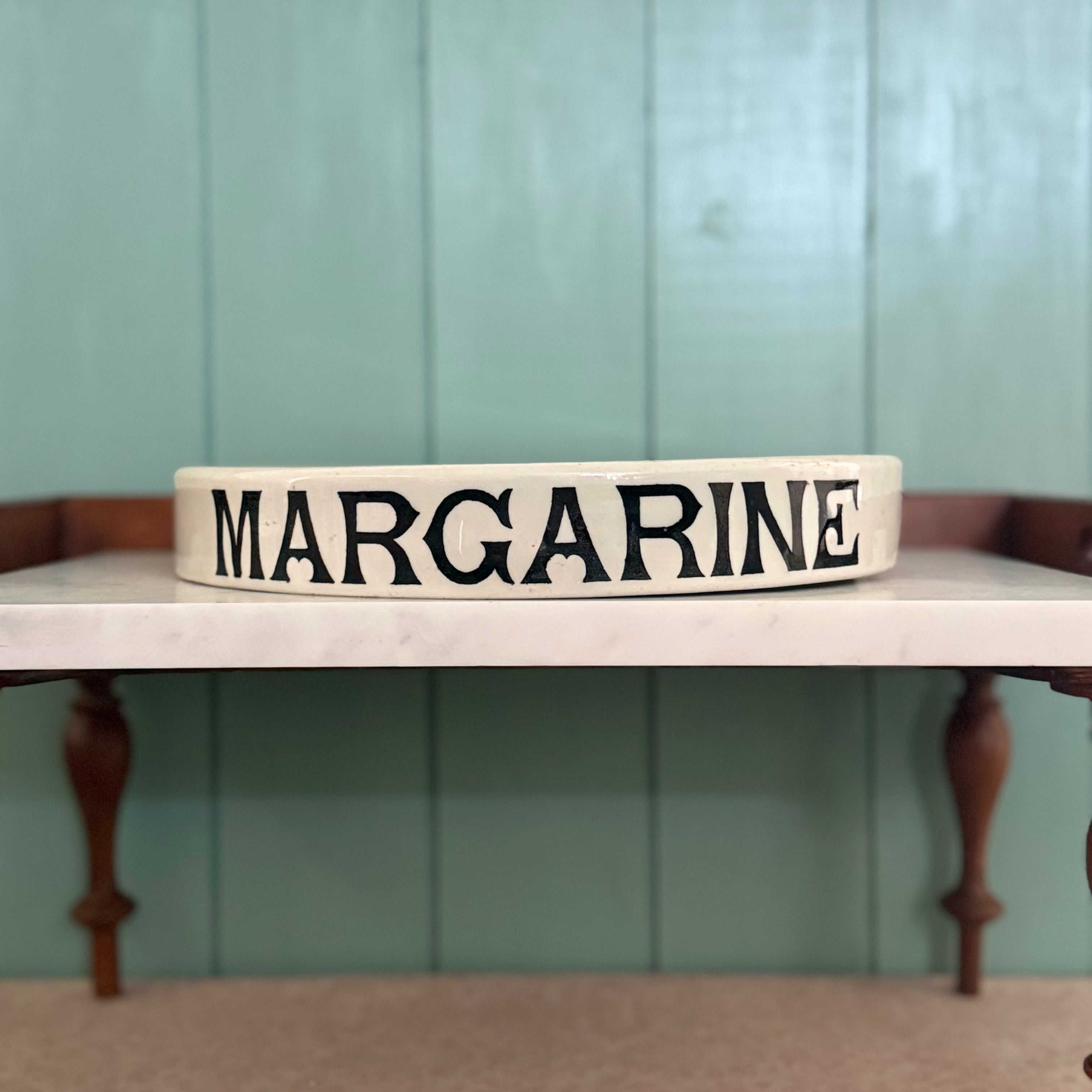 Antique International Tea Co Ironstone Margarine Shop Display Slab