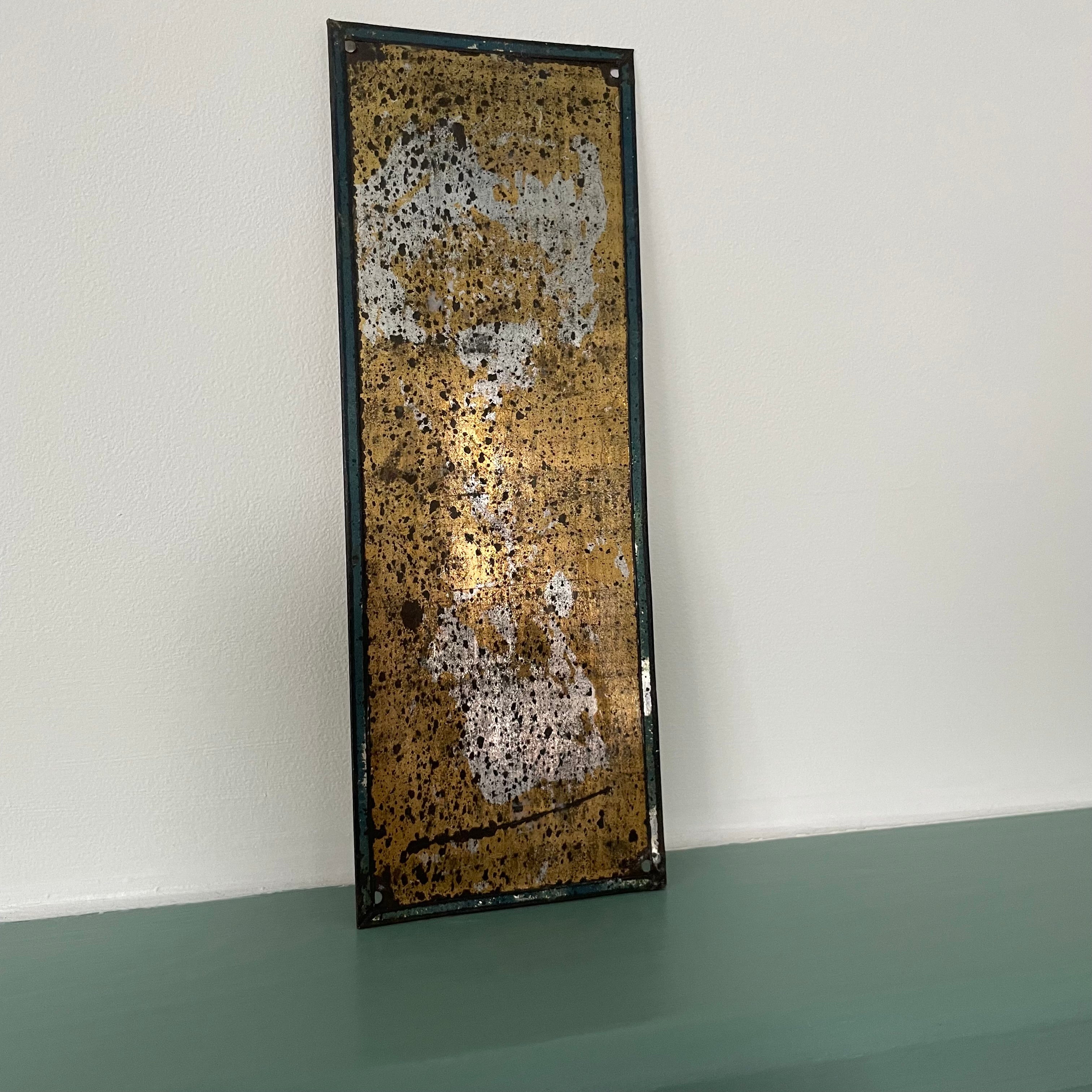 Vintage Brasso Tin Sign Door Plate – French “Brasso Pour Métaux” c.1920-1930s